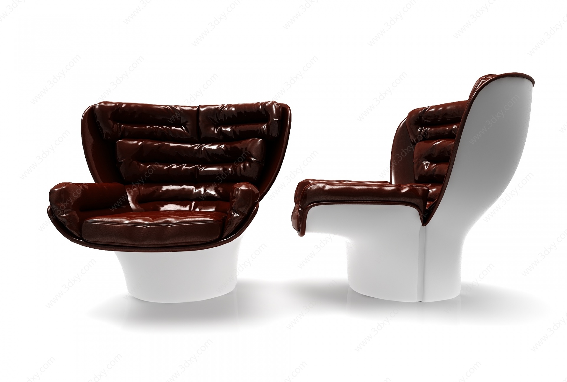 现代风格皮沙发3D模型