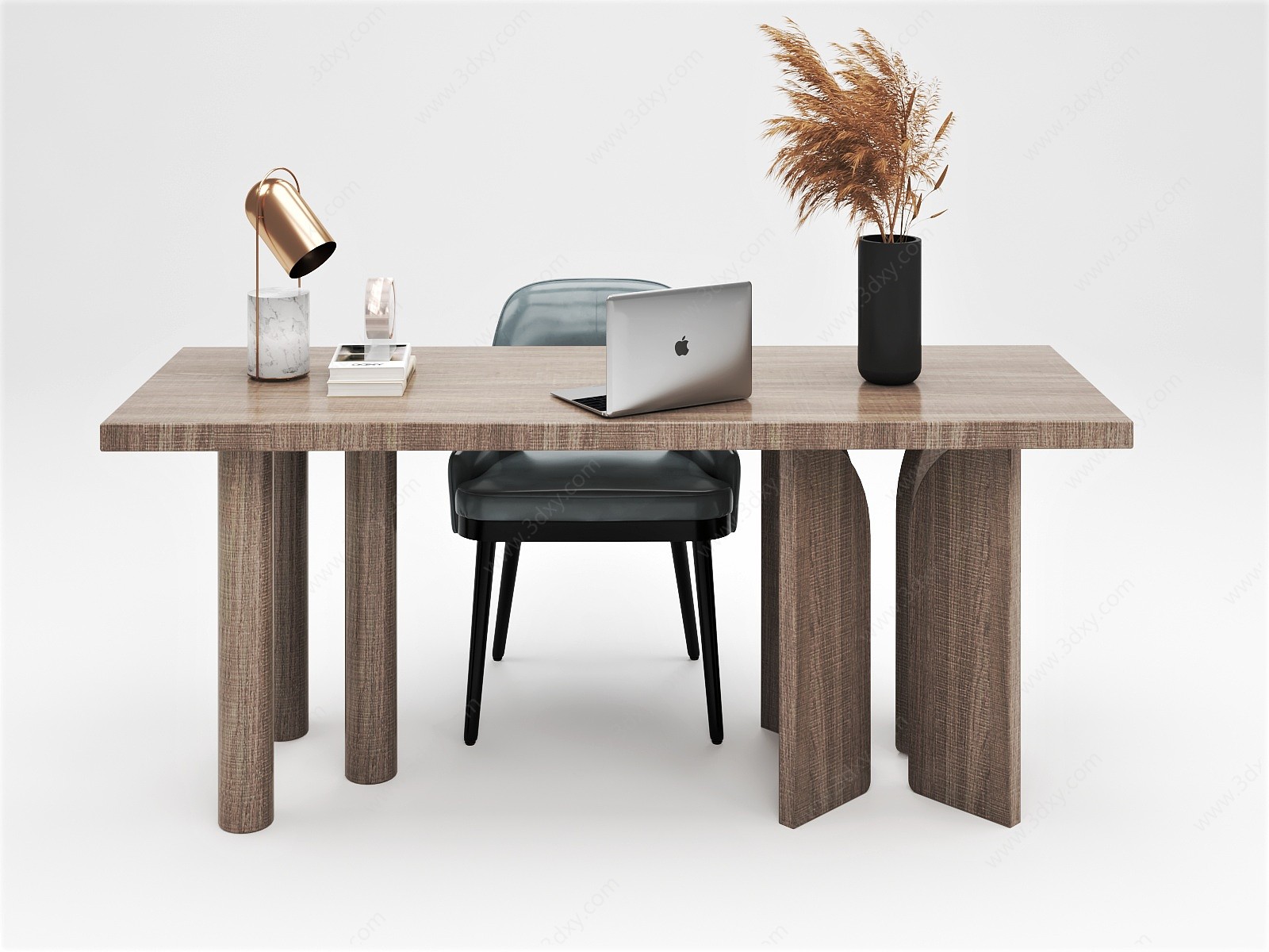现代书桌椅组合3D模型