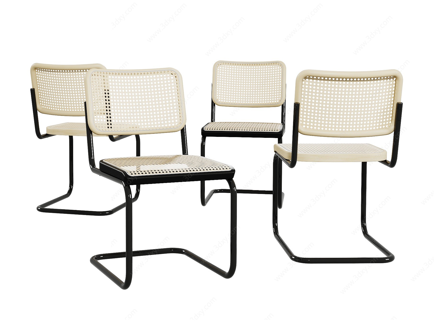 现代藤椅3D模型