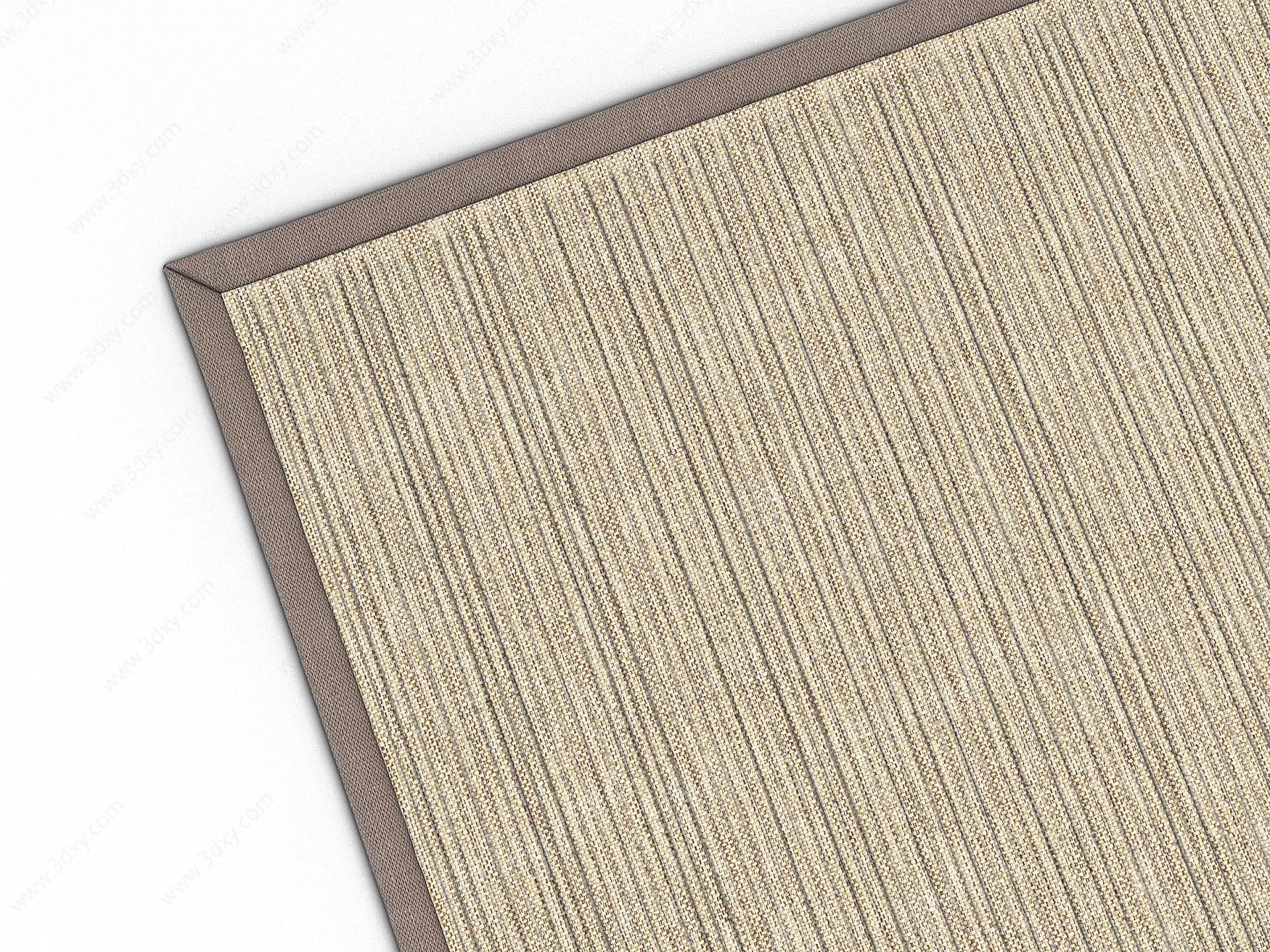 现代麻布布艺地毯3D模型