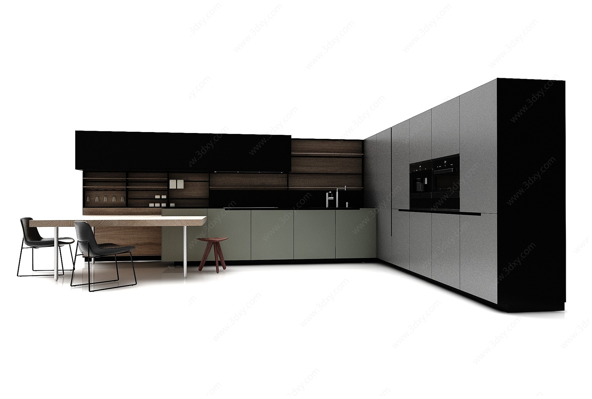 现代风格厨柜3D模型