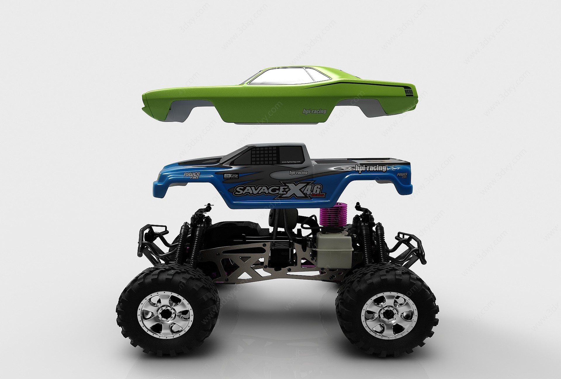 现代风格拆装玩具车3D模型