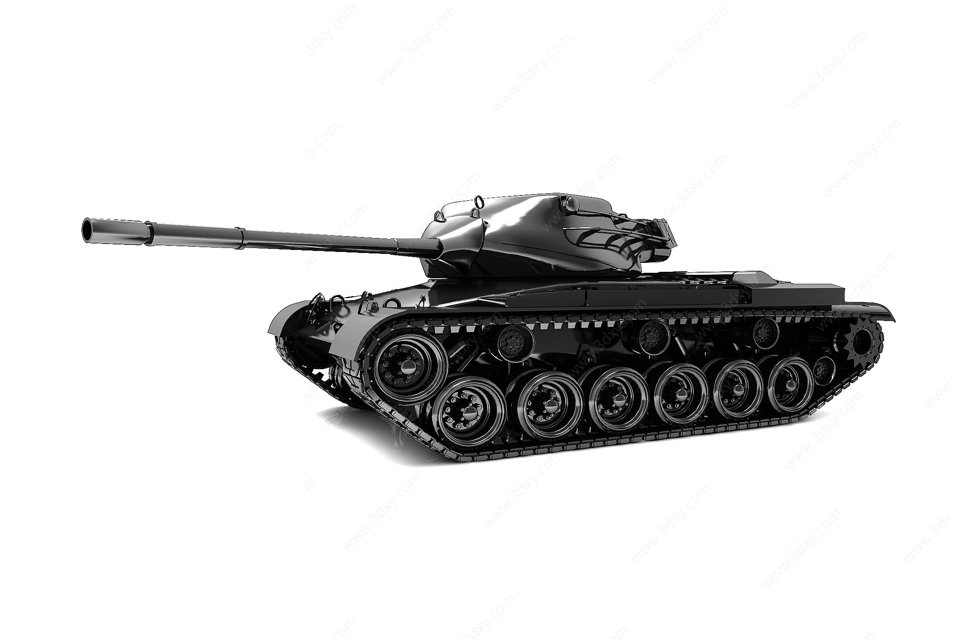 现代风格坦克3D模型