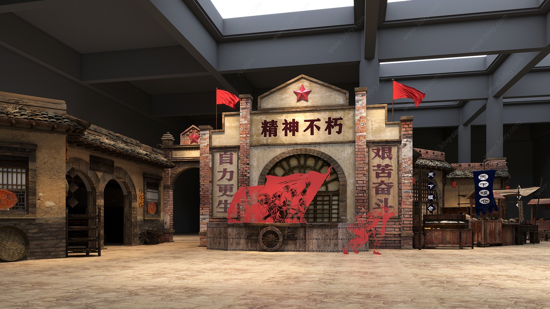 中式博物馆3D模型