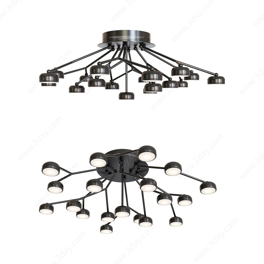 现代蜘蛛吊灯3D模型