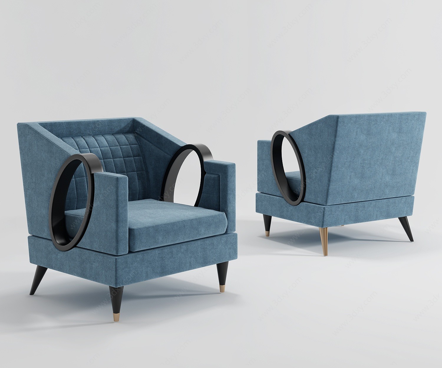 现代休闲椅单人沙发3D模型