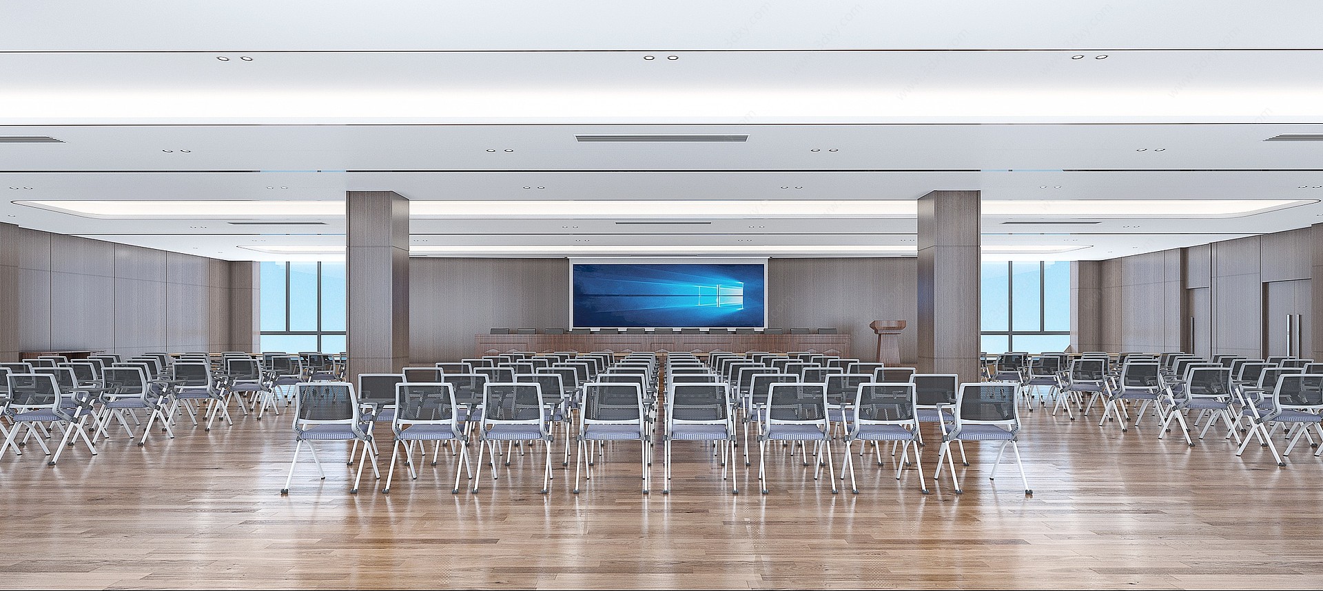 现代会议室大厅3D模型