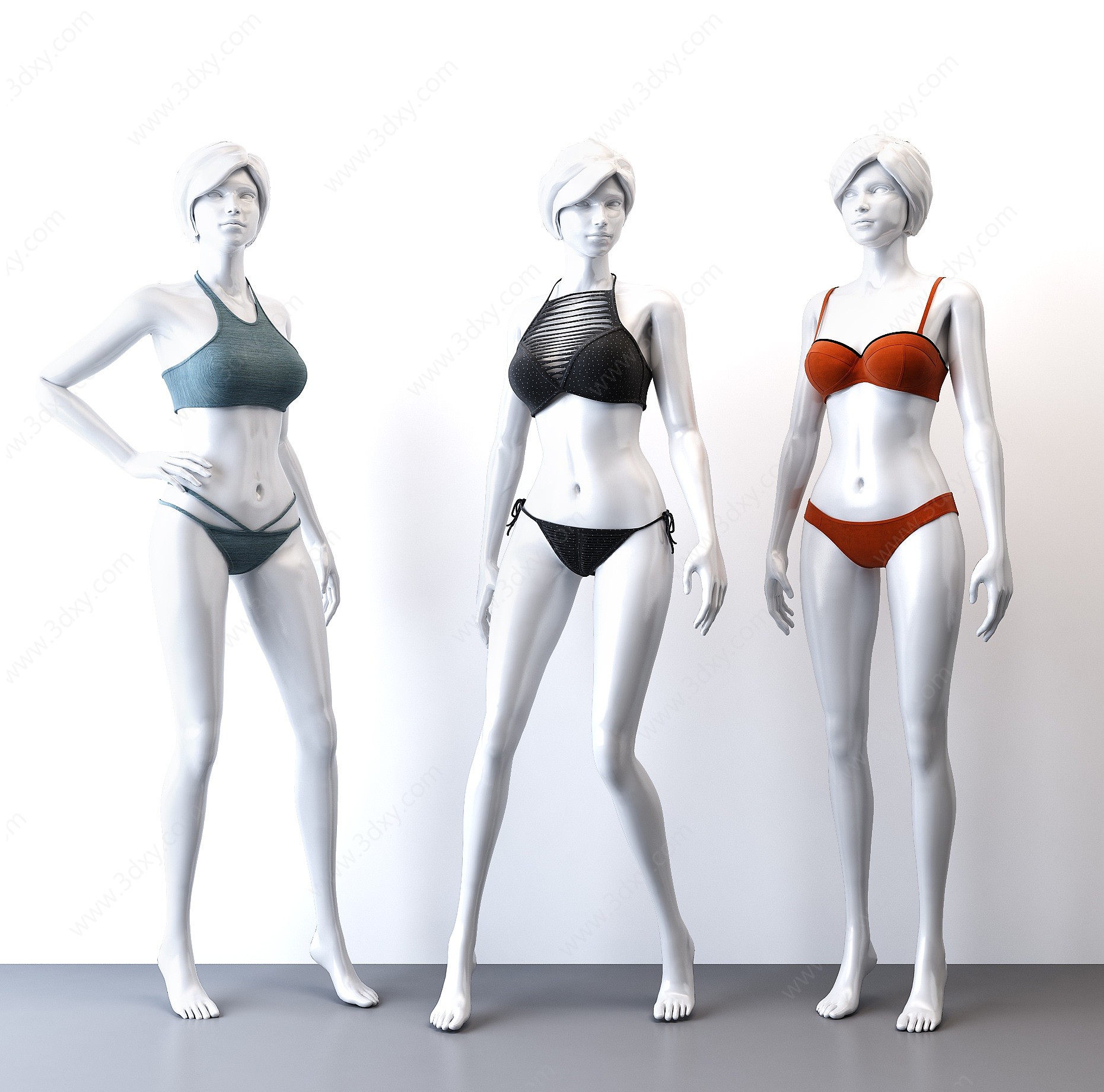 现代运动内衣女模特3D模型