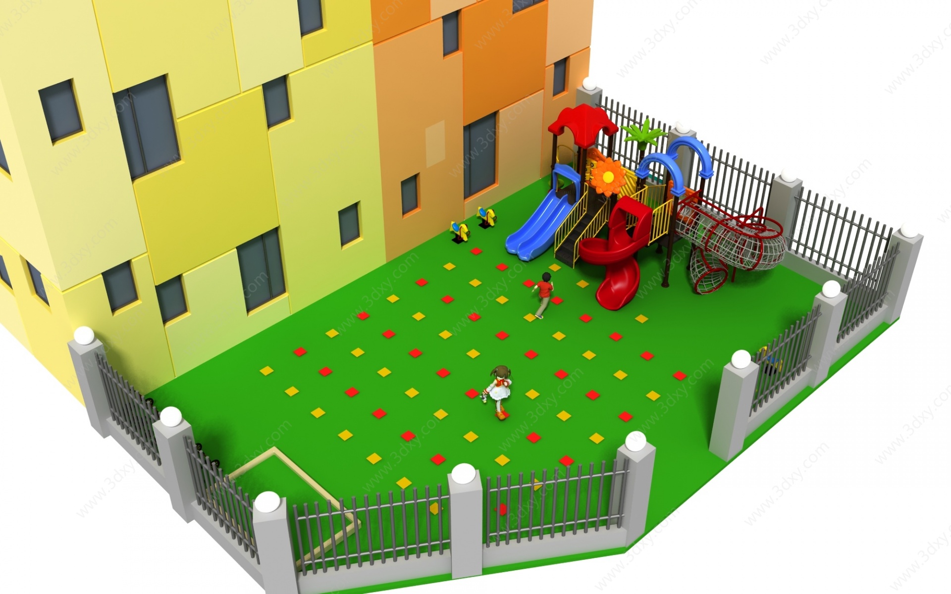 儿童滑梯乐园3D模型