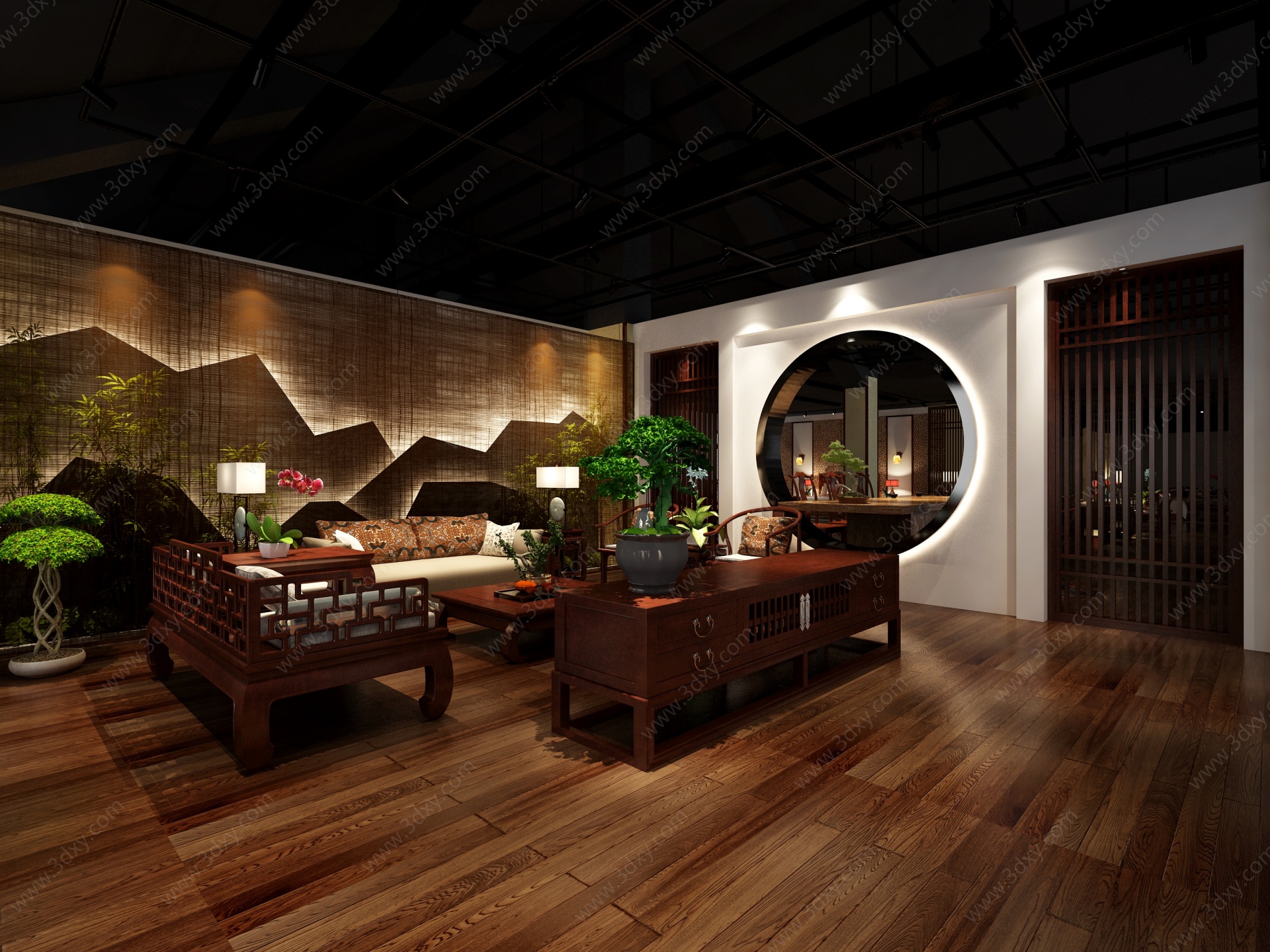 中式家具展厅3D模型