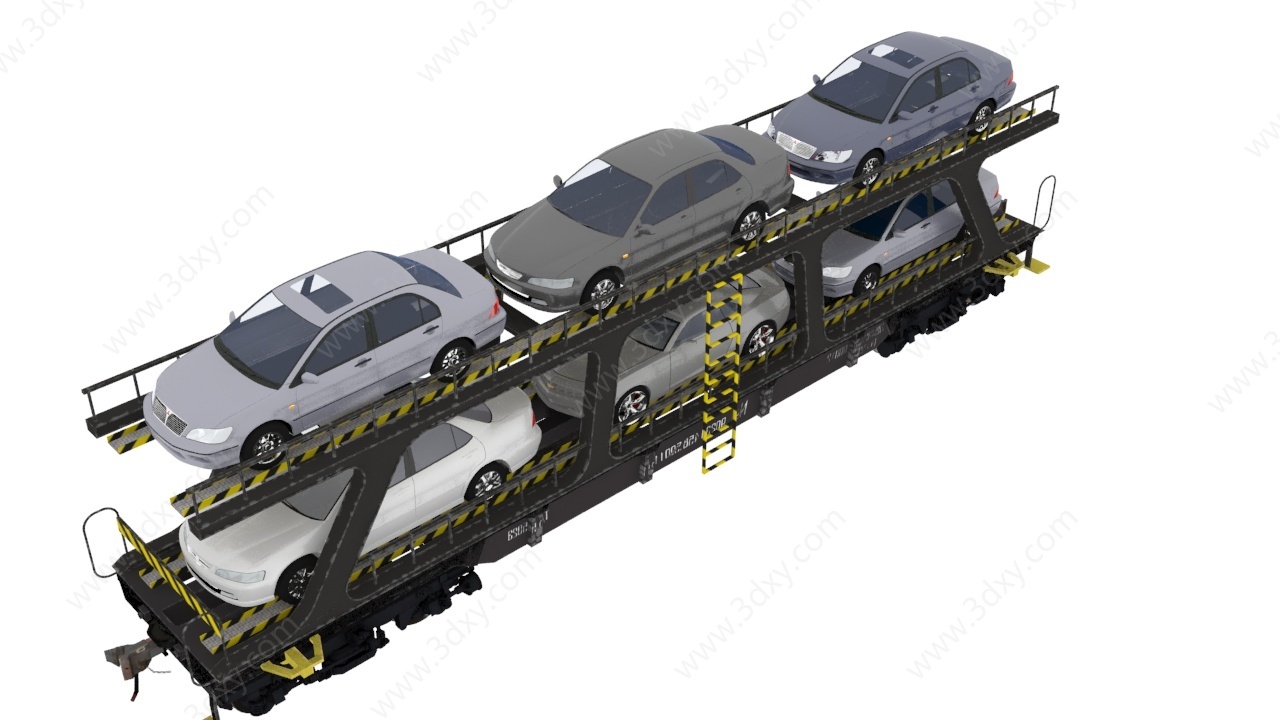 现代轿运车架3D模型