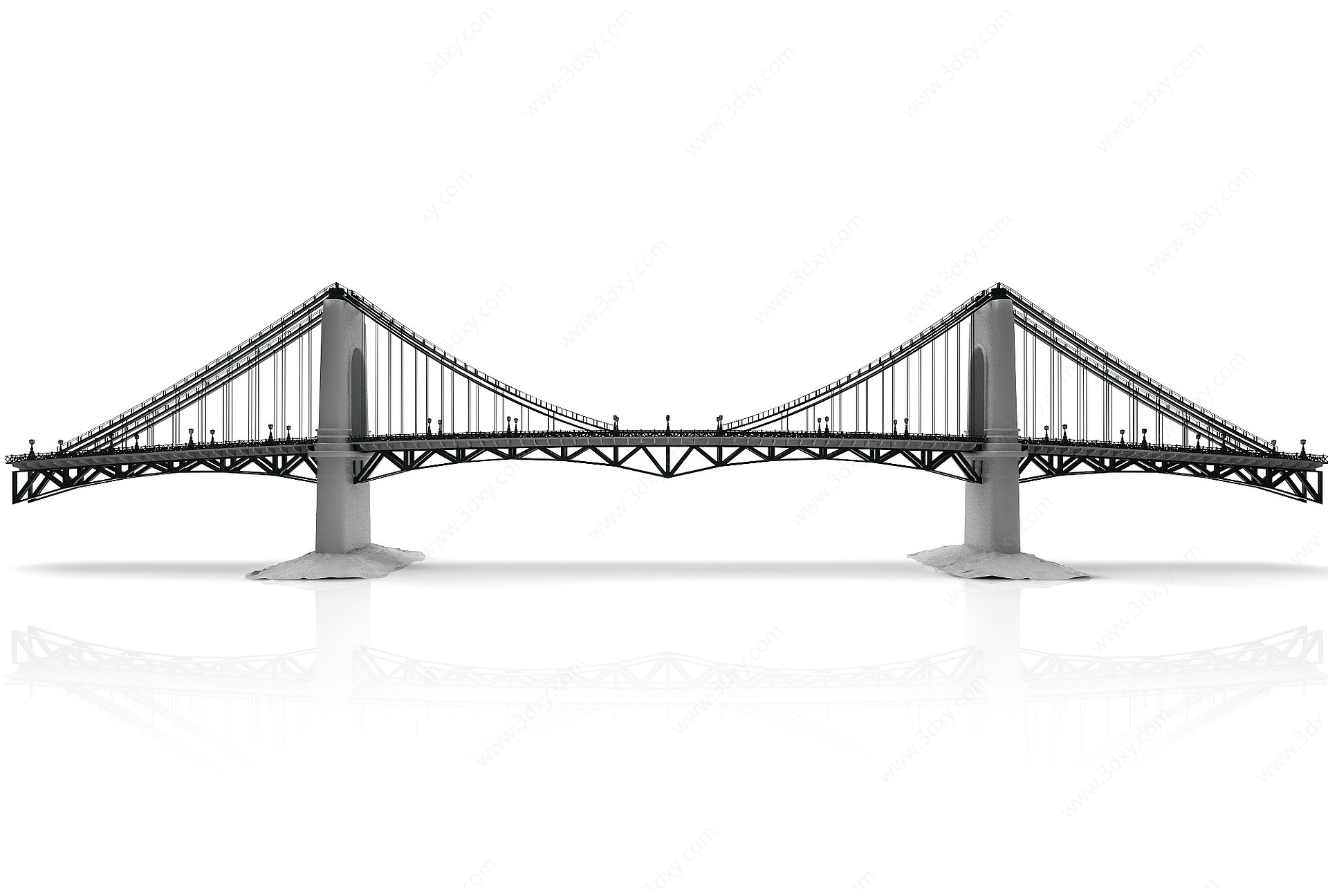现代风格大桥3D模型