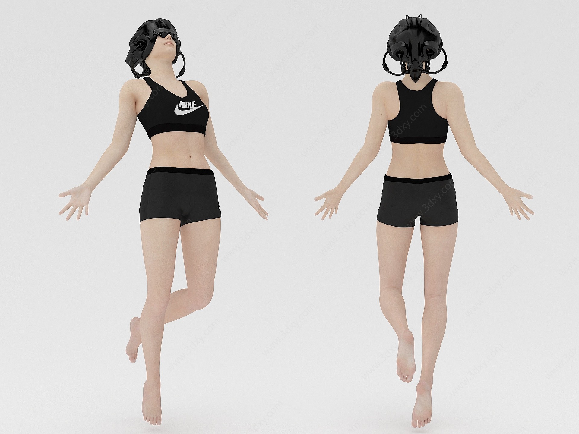现代女人女性人物模特3D模型