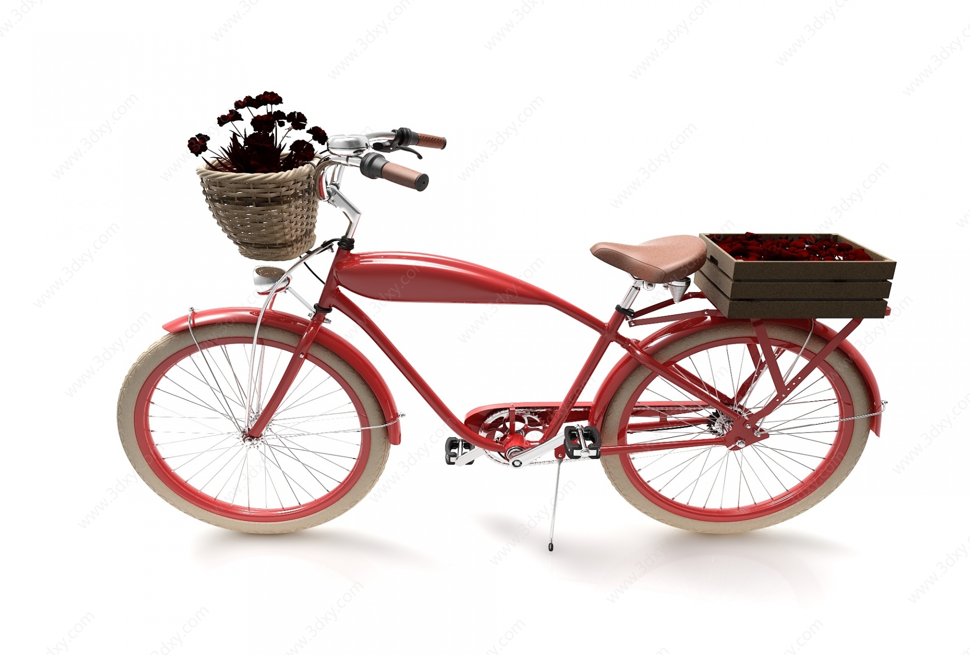 现代风格自行车3D模型