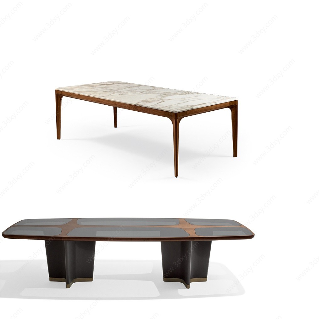 现代餐桌小桌子3D模型