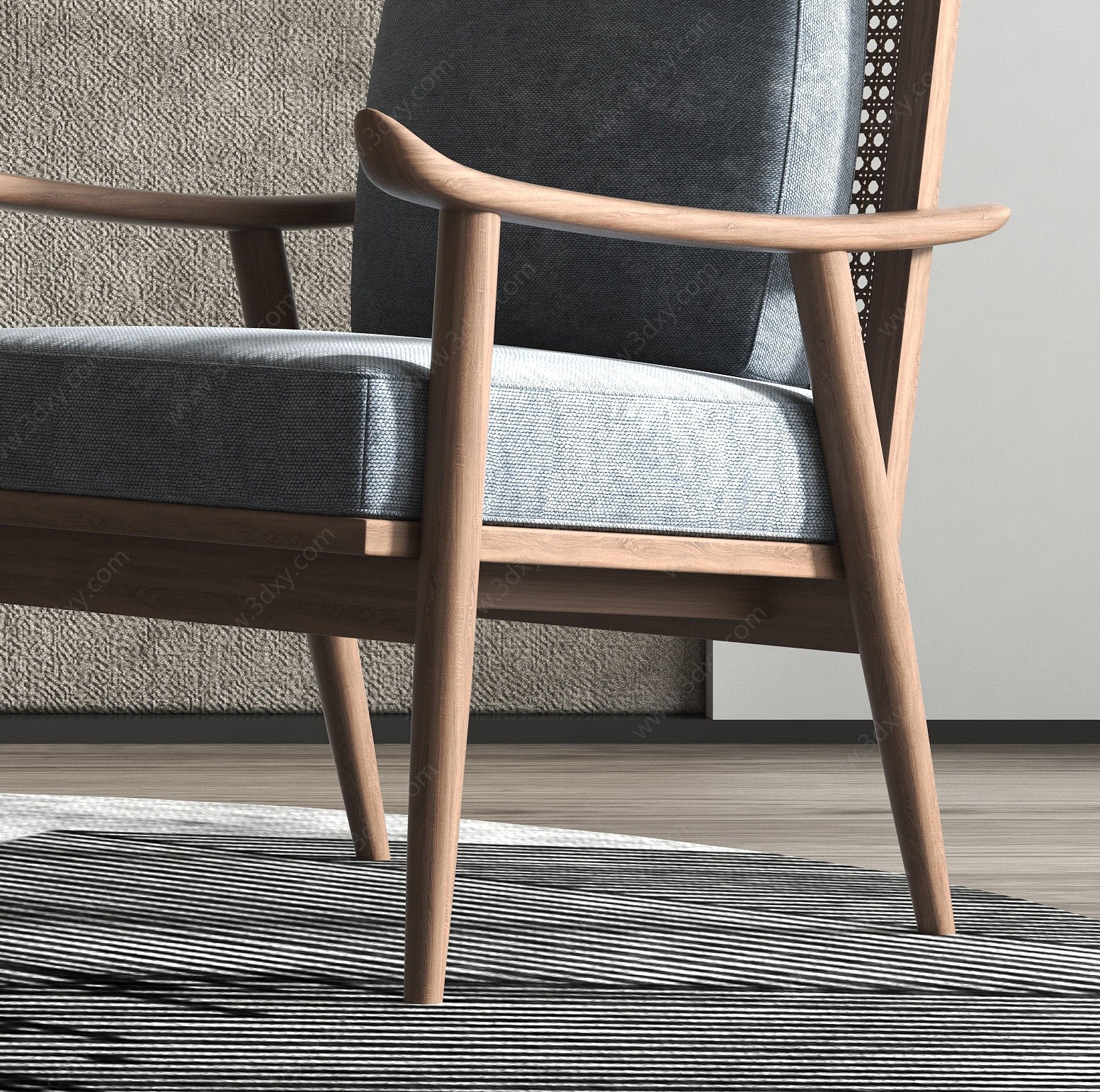 现代休闲椅休息室3D模型