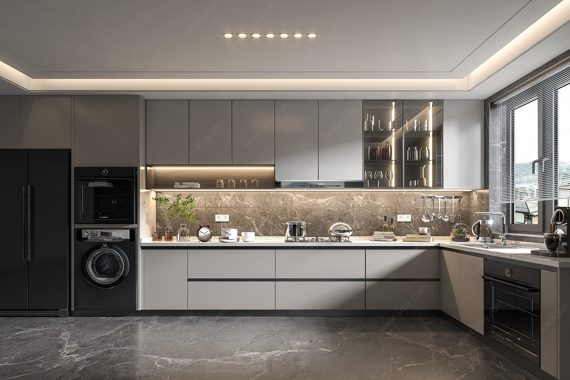 现代家居厨房3D模型