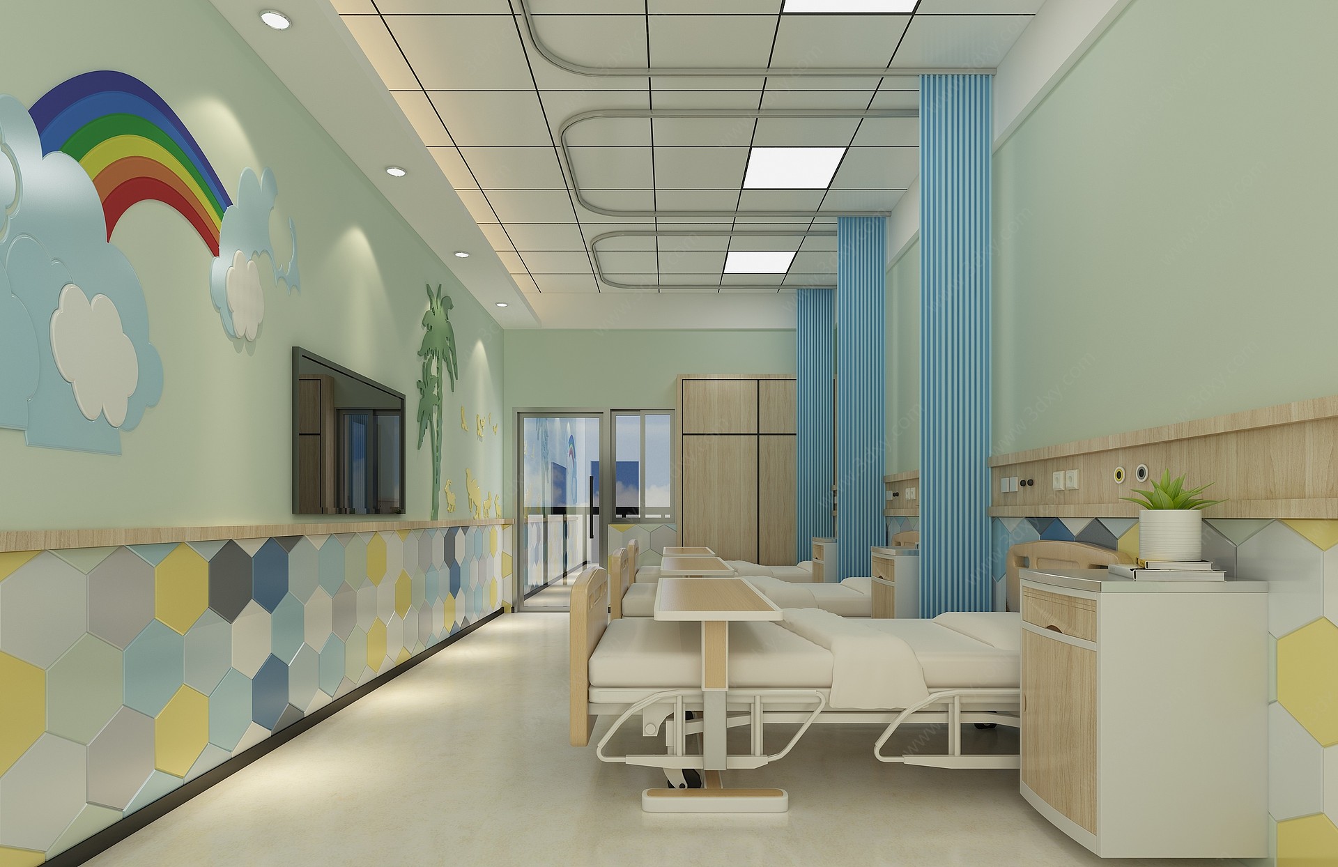现代医院儿童病房3D模型