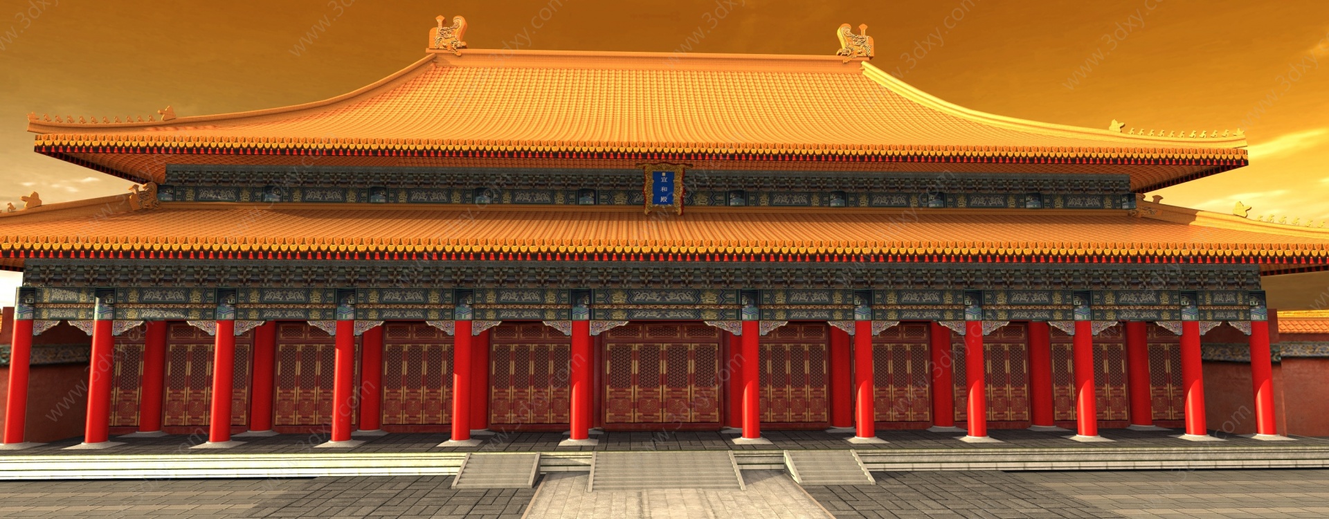 新中式故宫古建太和殿3D模型
