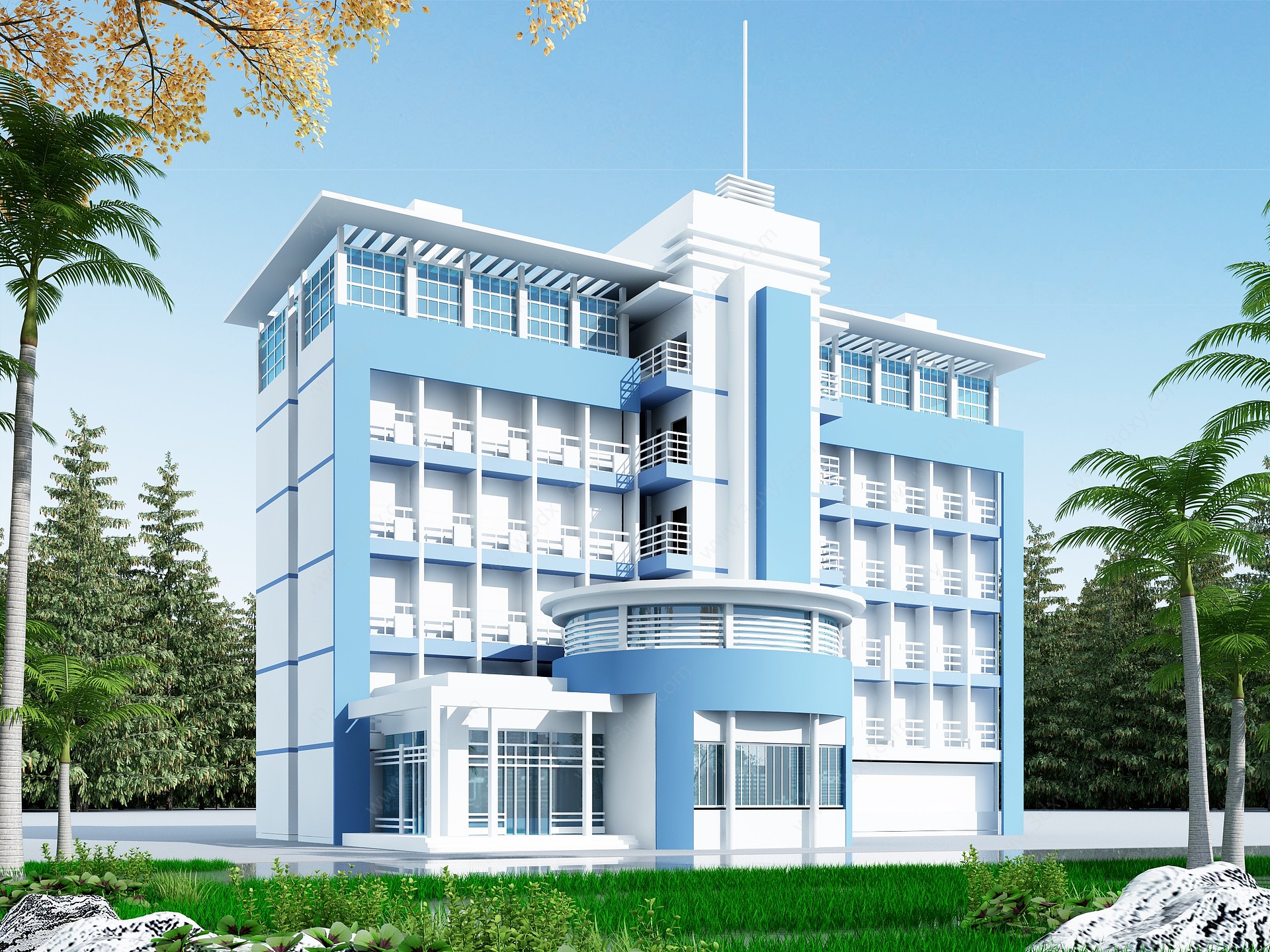 现代办公楼建筑3D模型