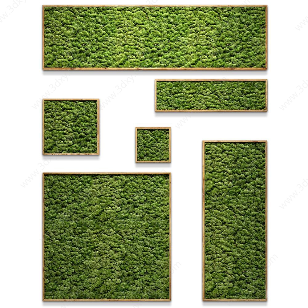 苔藓装饰画绿植墙3D模型