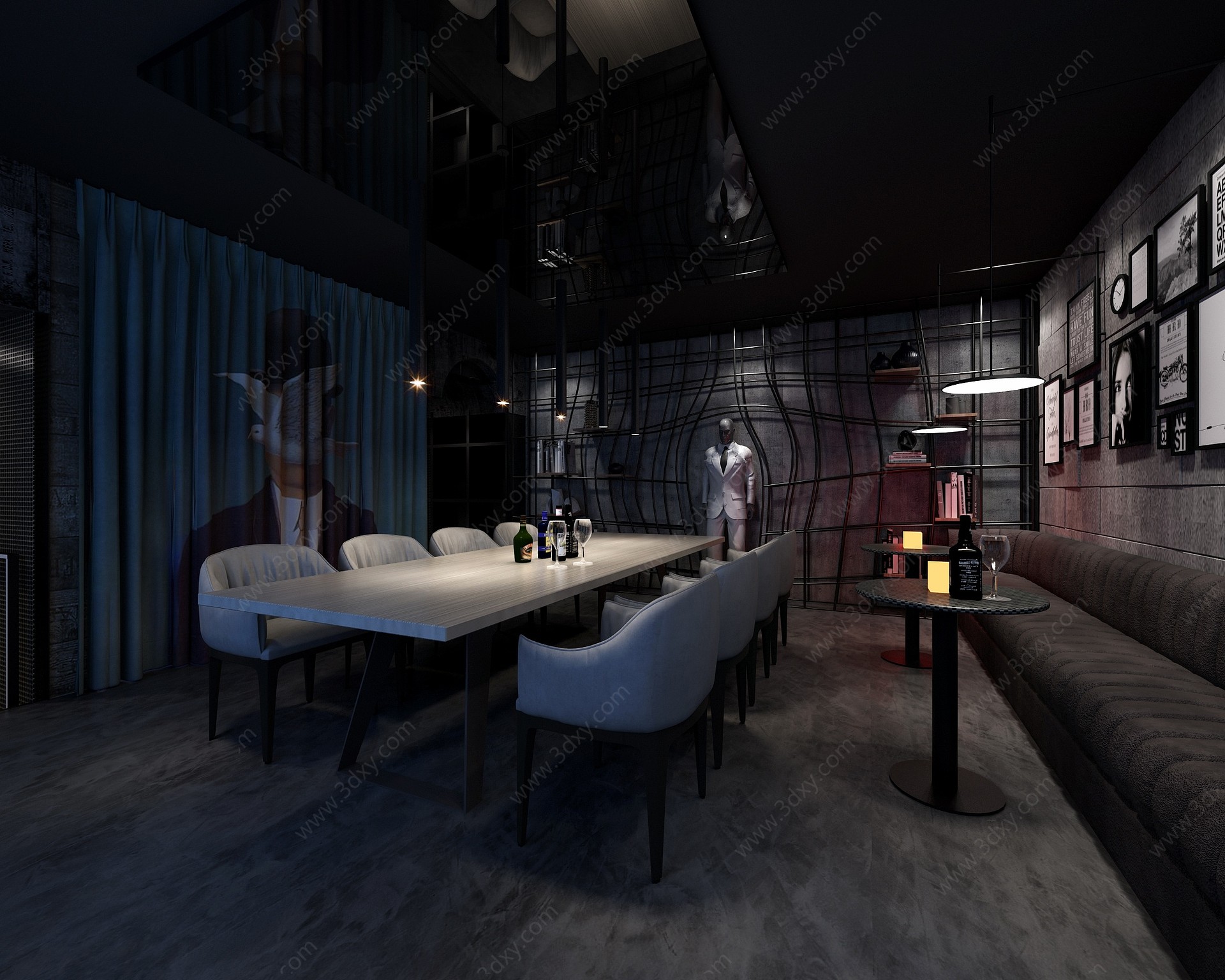 酒吧演艺厅3D模型