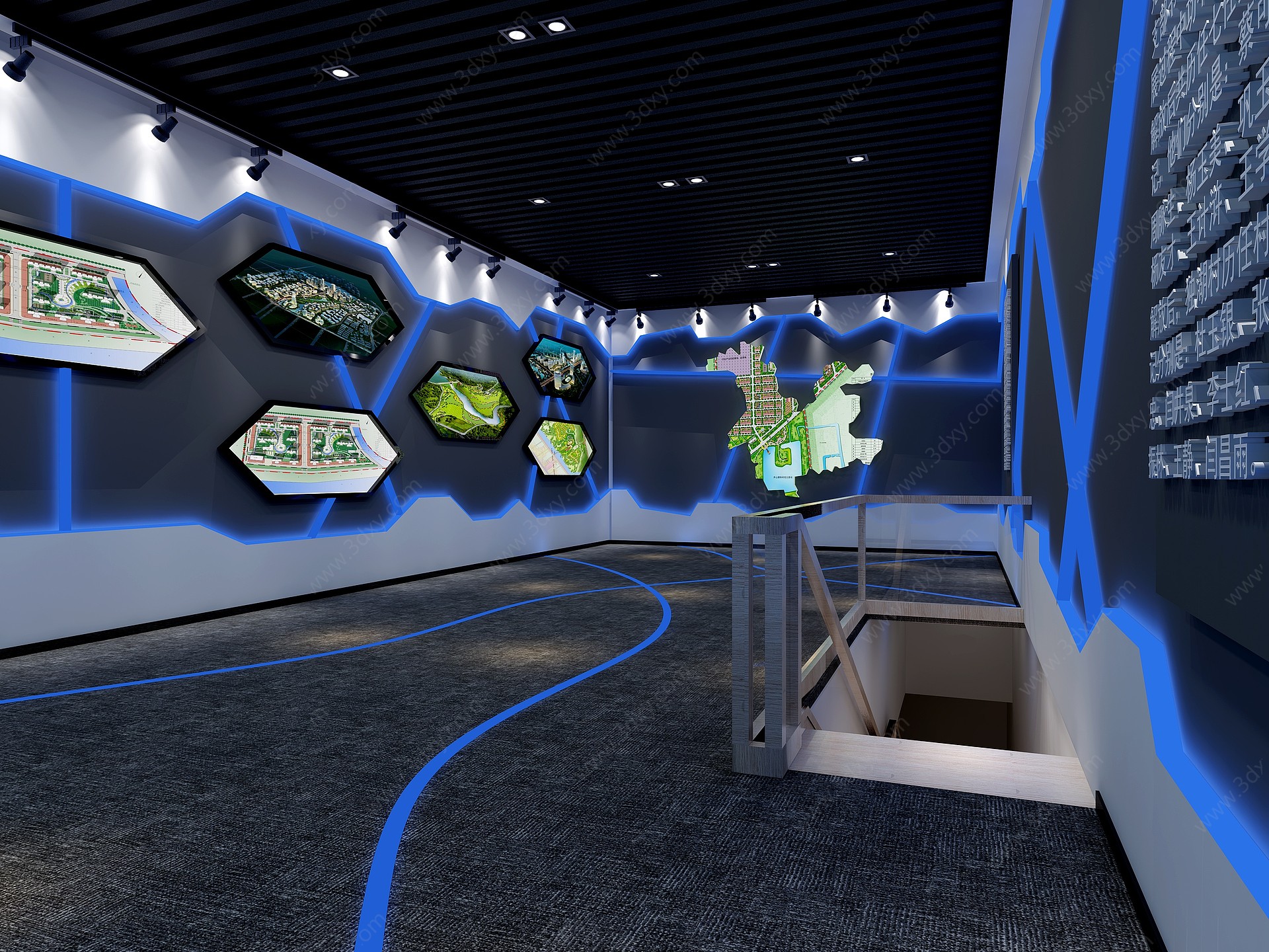 现代科幻展厅3D模型