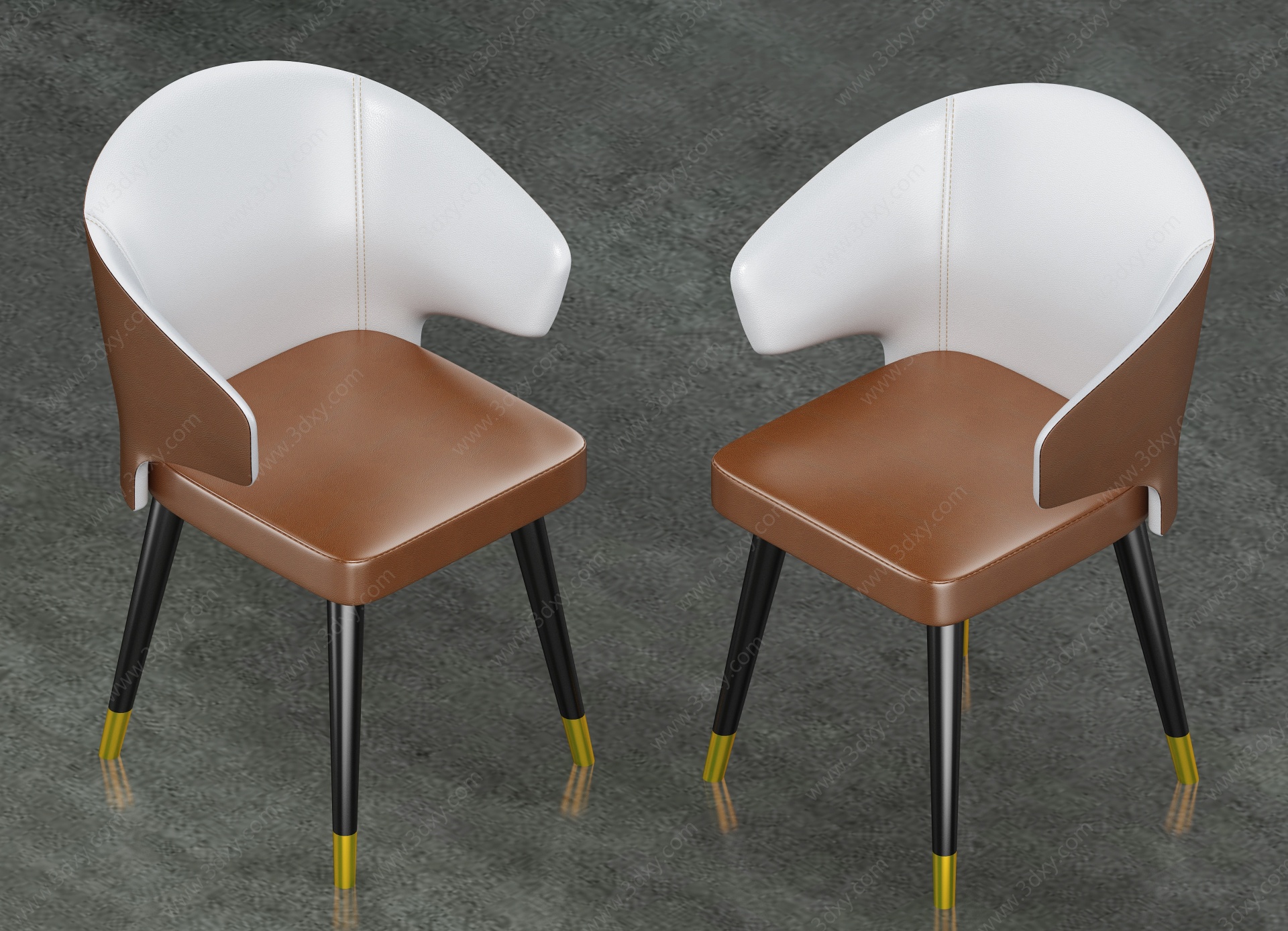 简欧椅子休闲椅3D模型