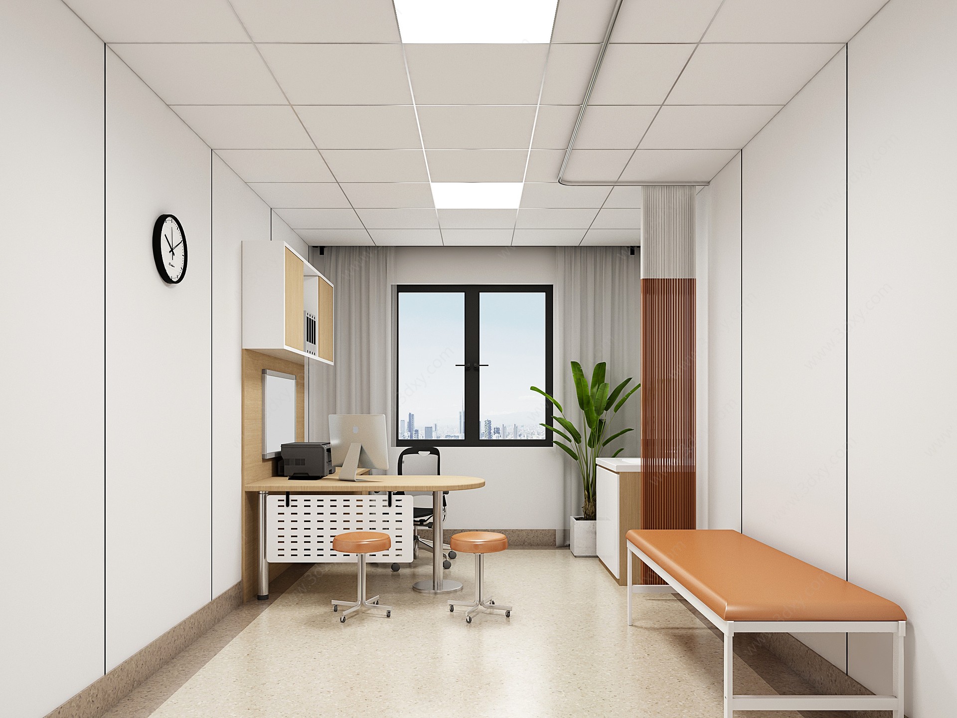 现代医院诊室3D模型