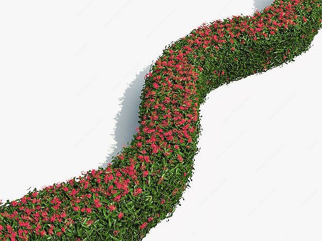 现代灌木花草绿植3D模型