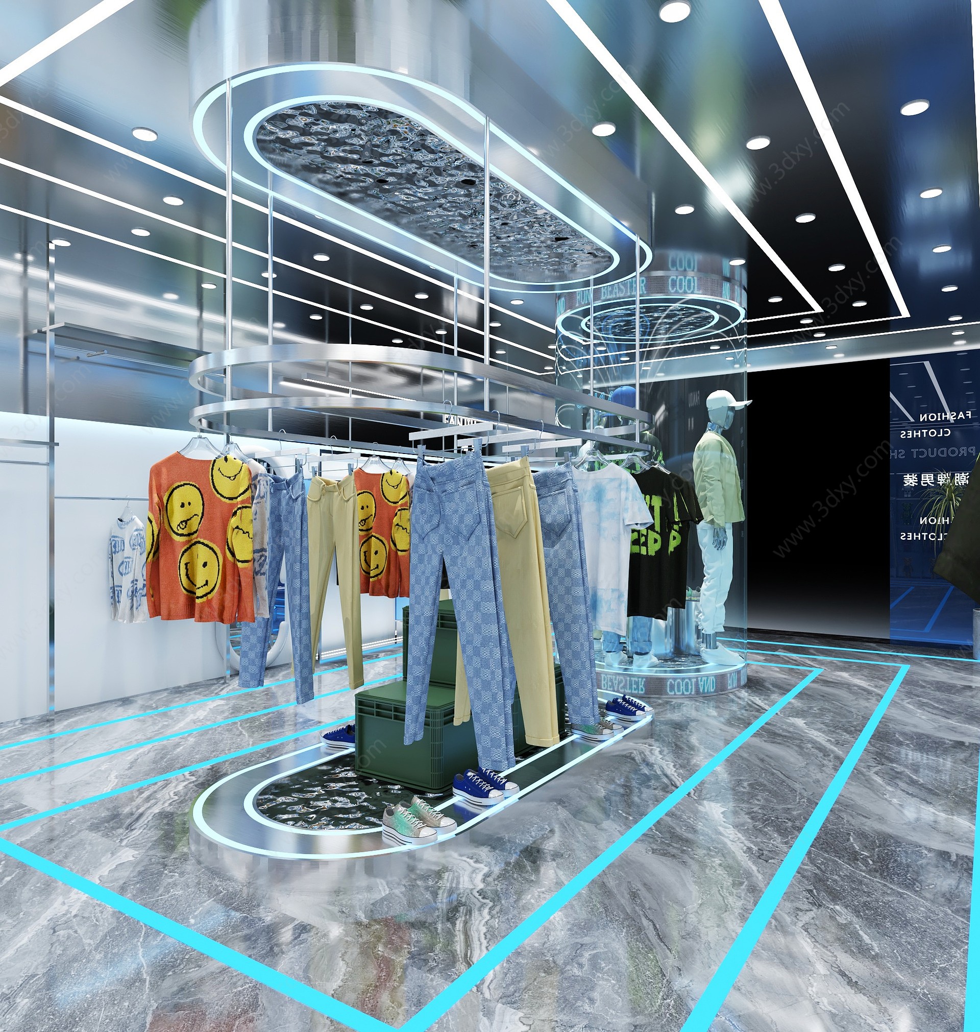 现代服装店3D模型