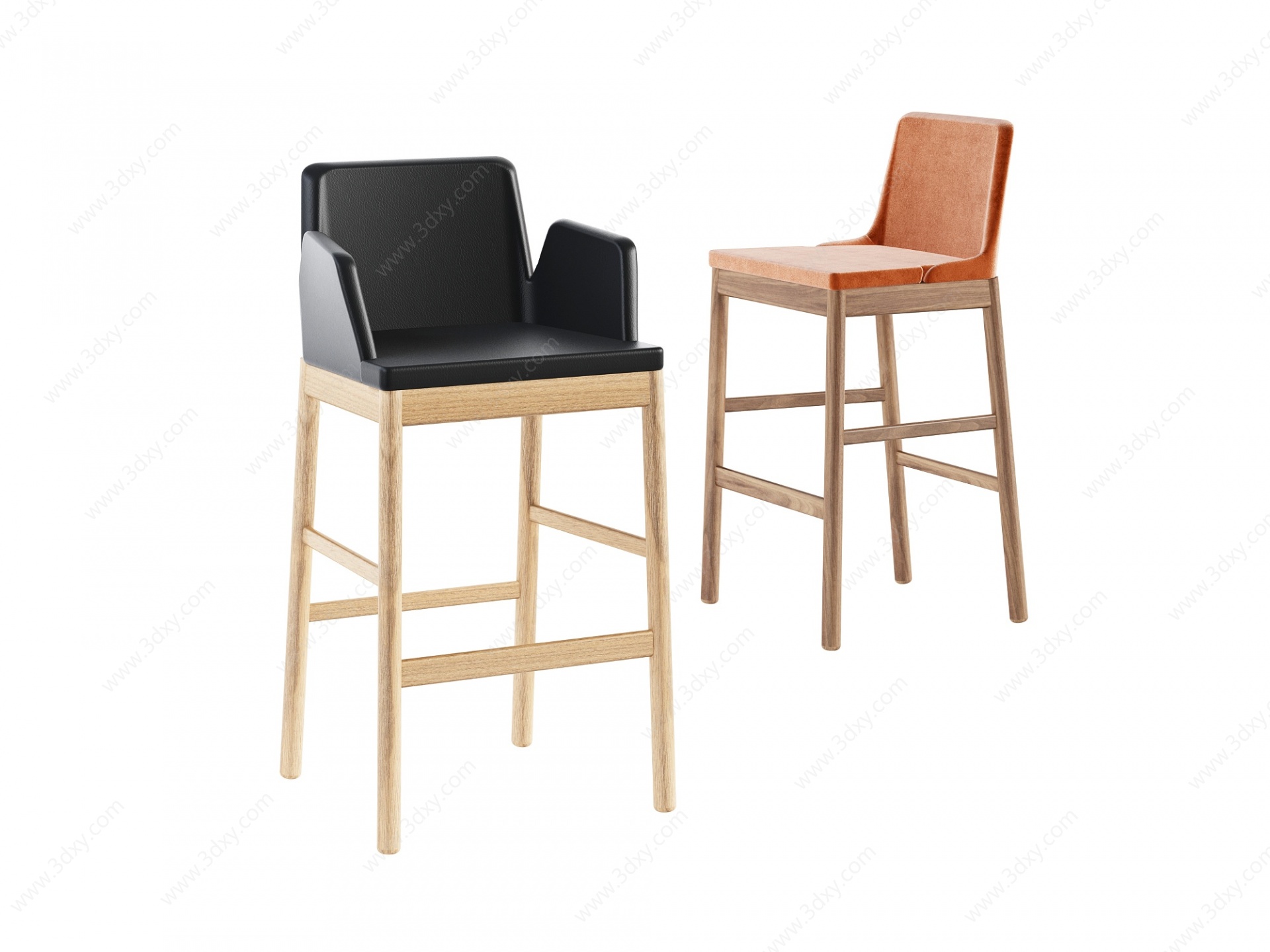 现代吧椅3D模型