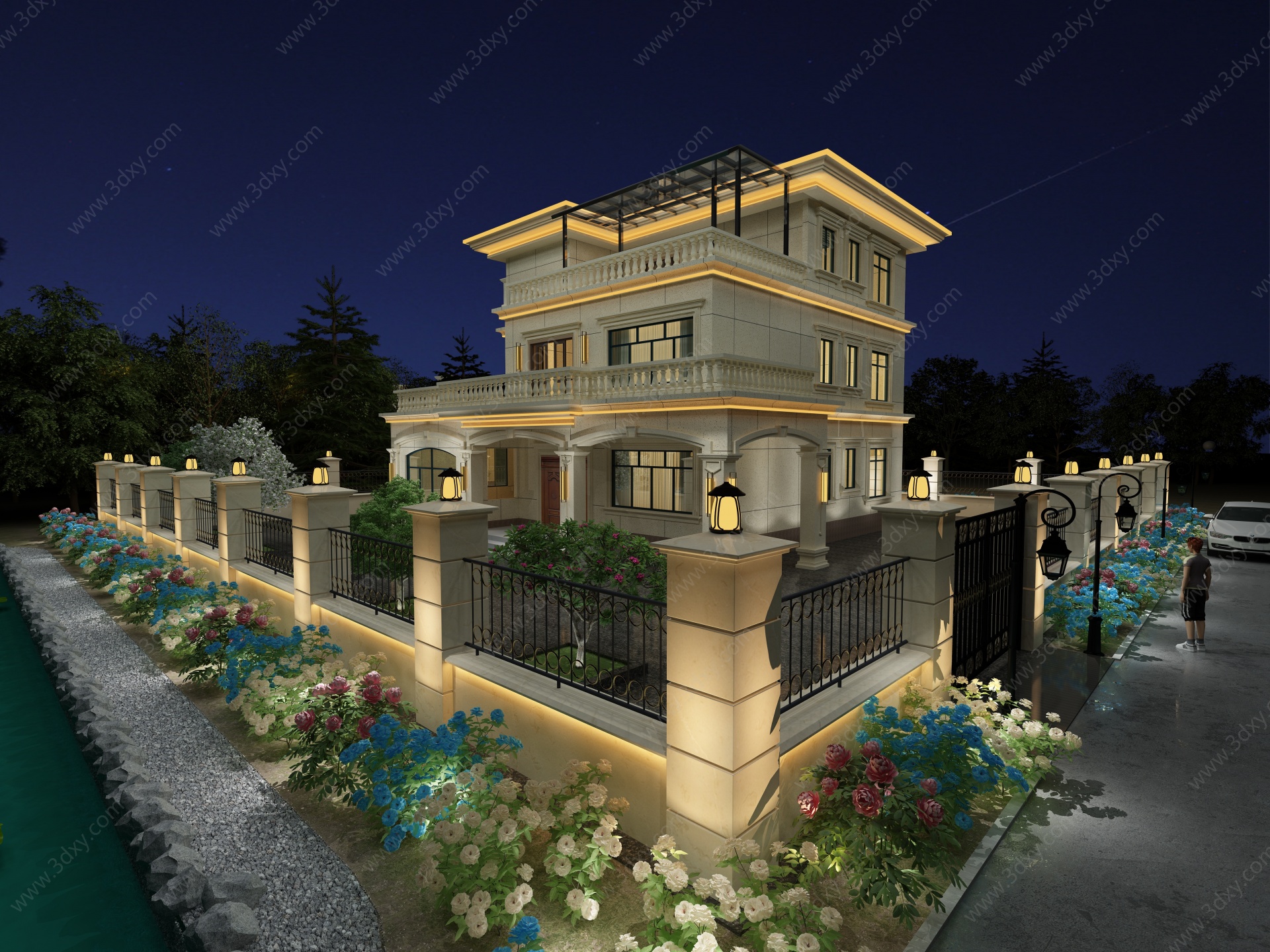 欧式古典独栋别墅3D模型