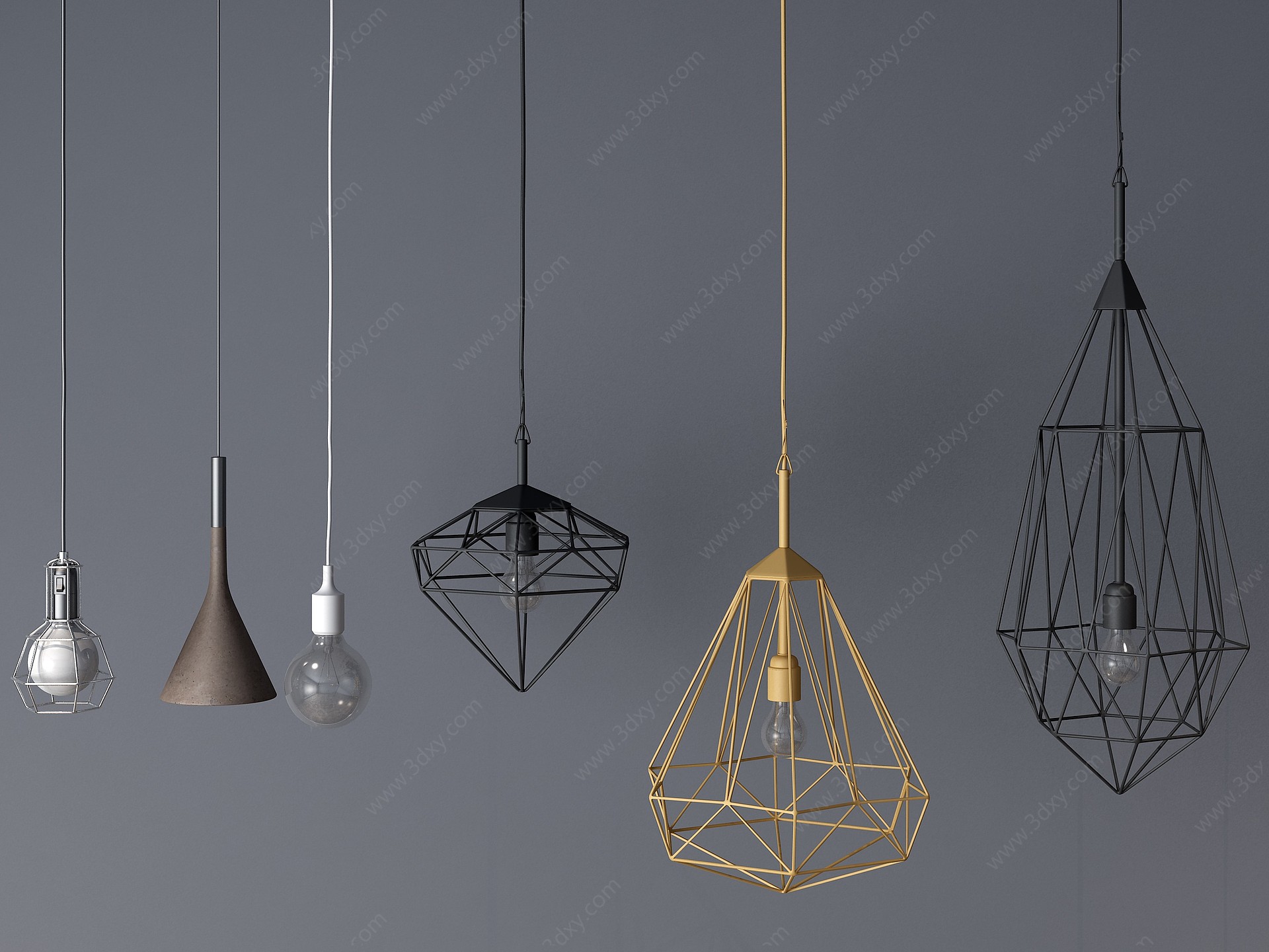 工业装饰灯餐厅吊灯3D模型
