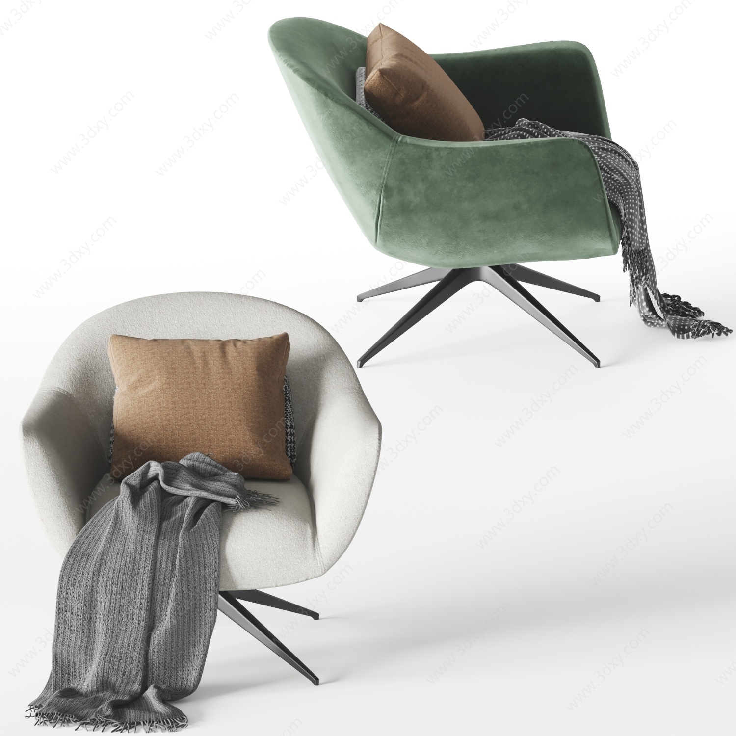 现代休闲椅单人椅3D模型