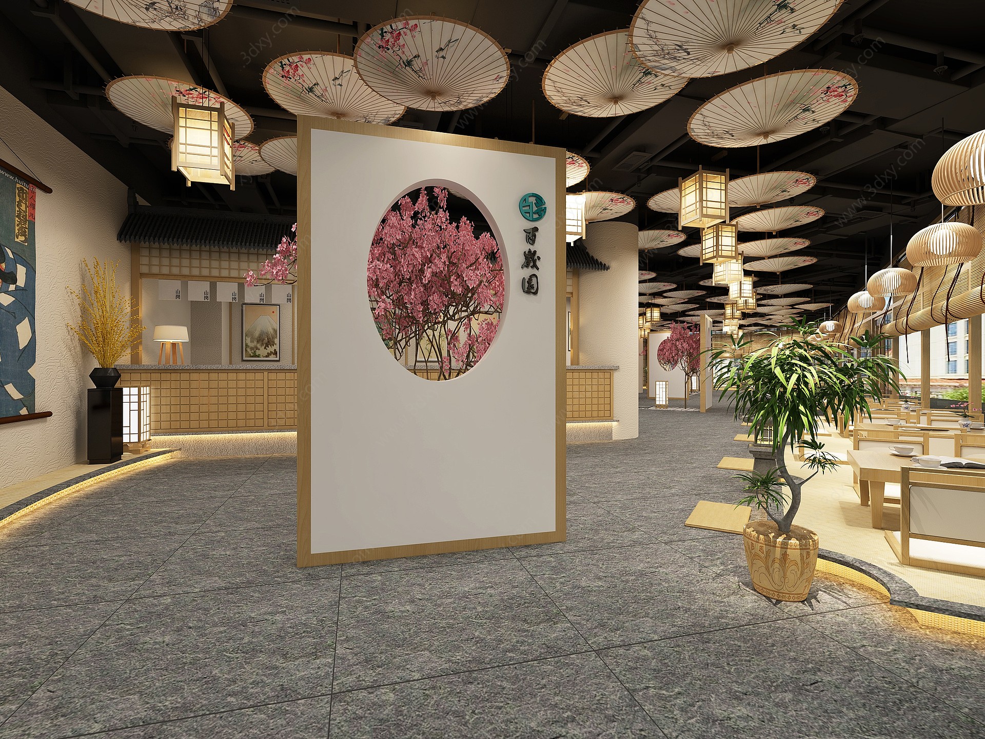 日式风格餐厅3D模型