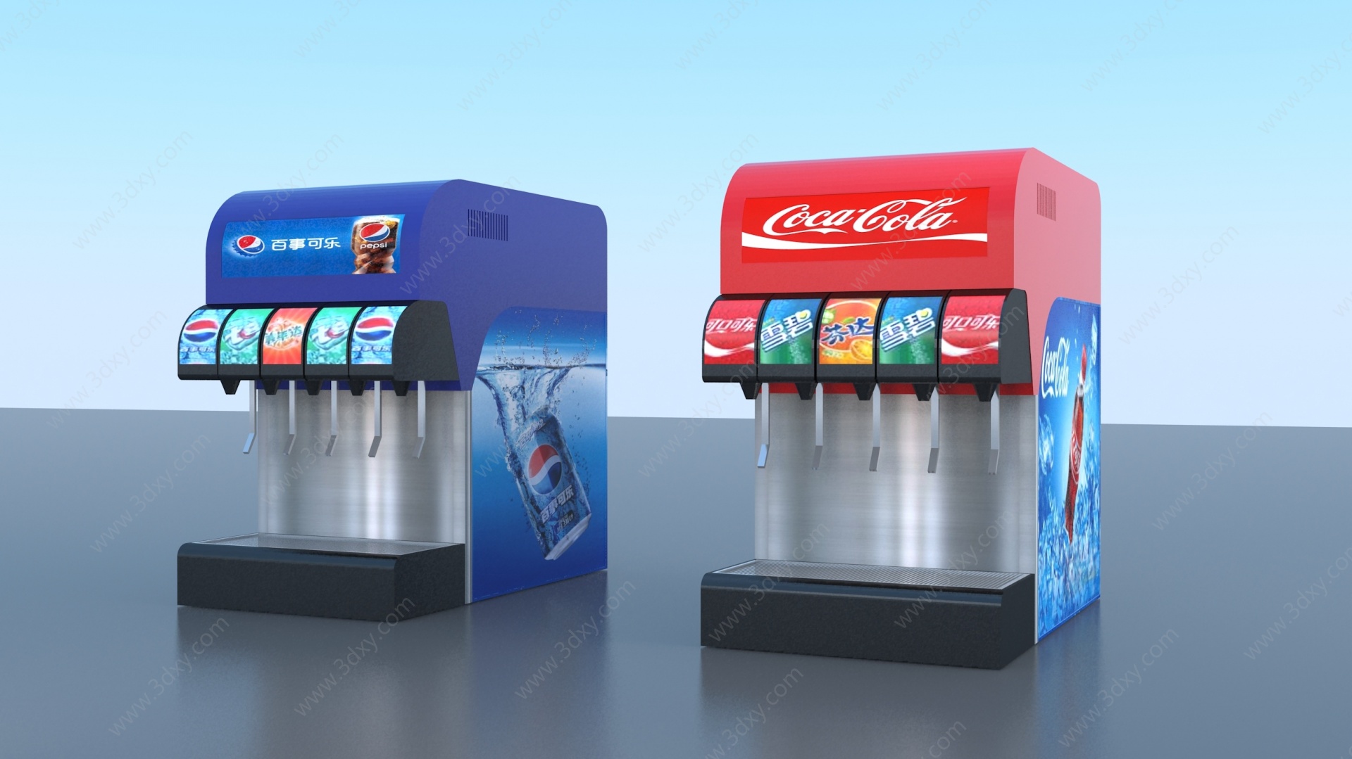 自助可乐机饮料机3D模型