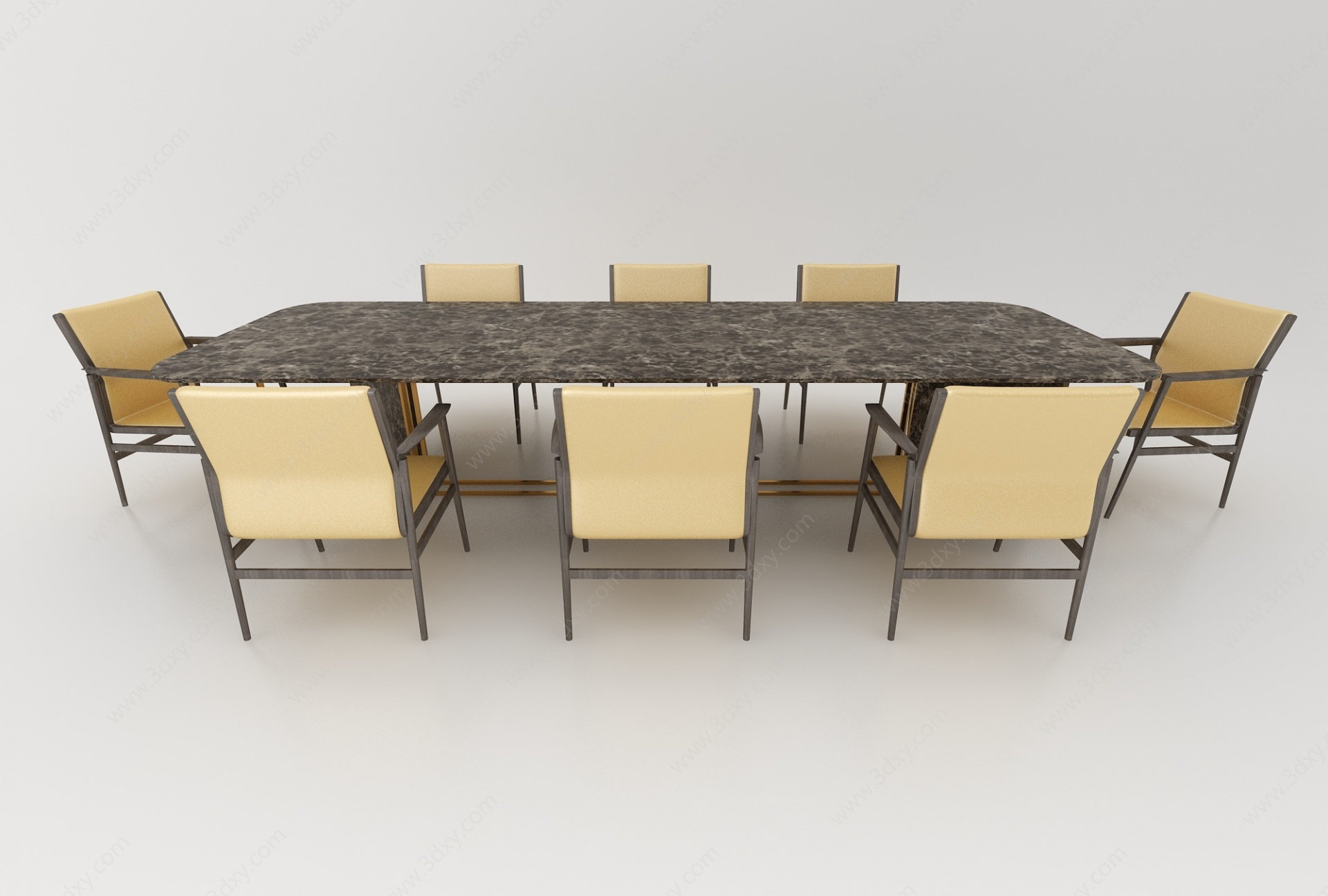 现代风格会议桌3D模型