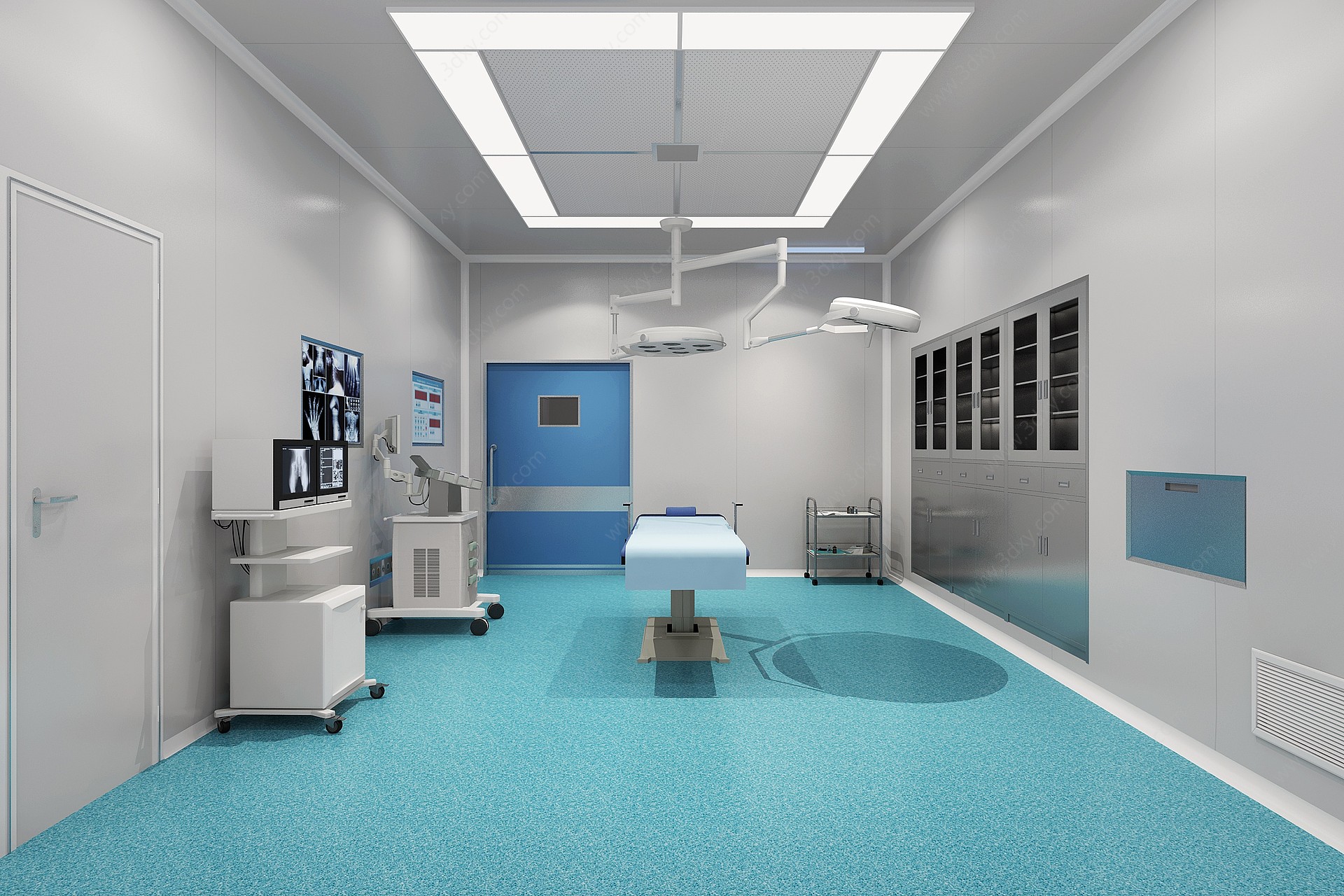 现代整形医院护士值班台3D模型