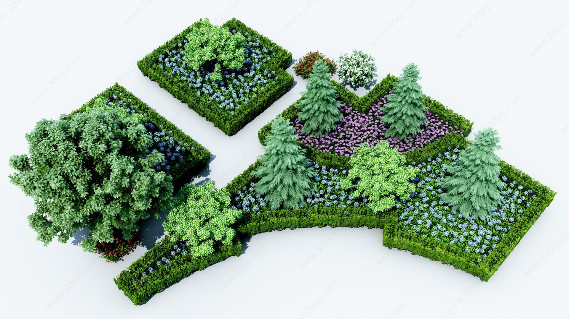 现代花坛3D模型