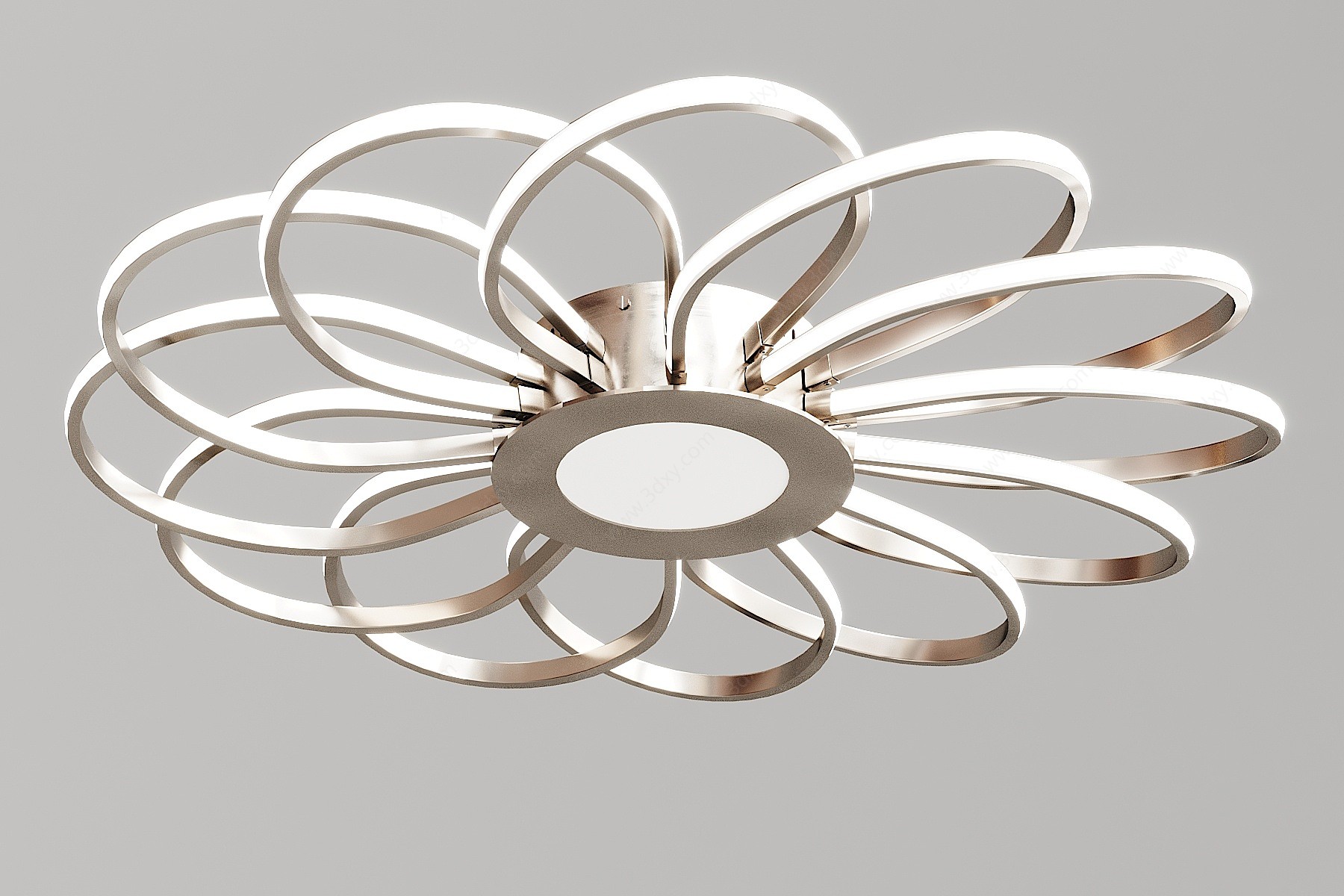 现代花形简约吸顶灯3D模型