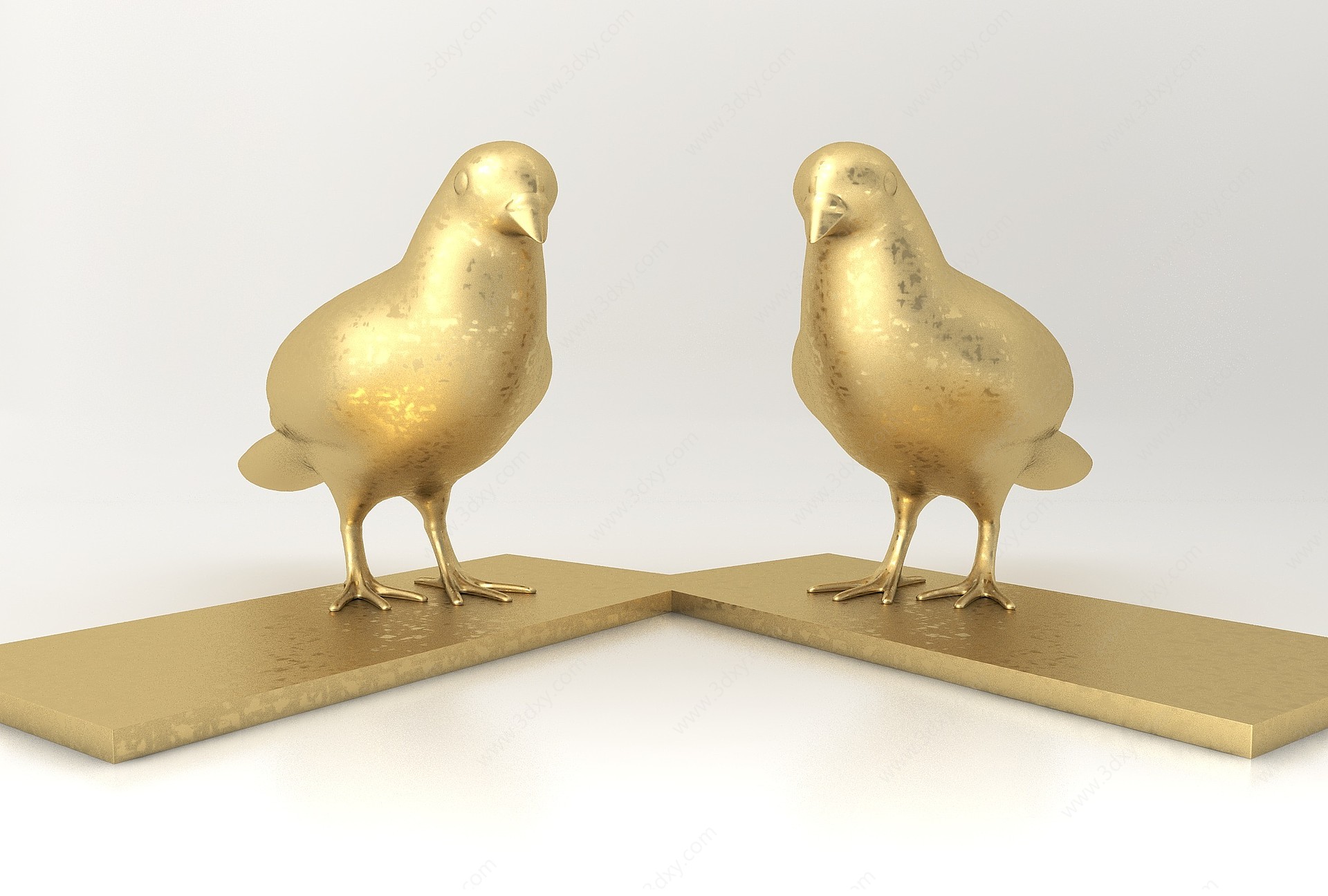 雕塑鸟摆件3D模型