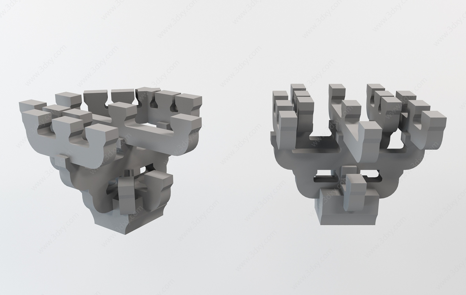 中式斗拱建构3D模型