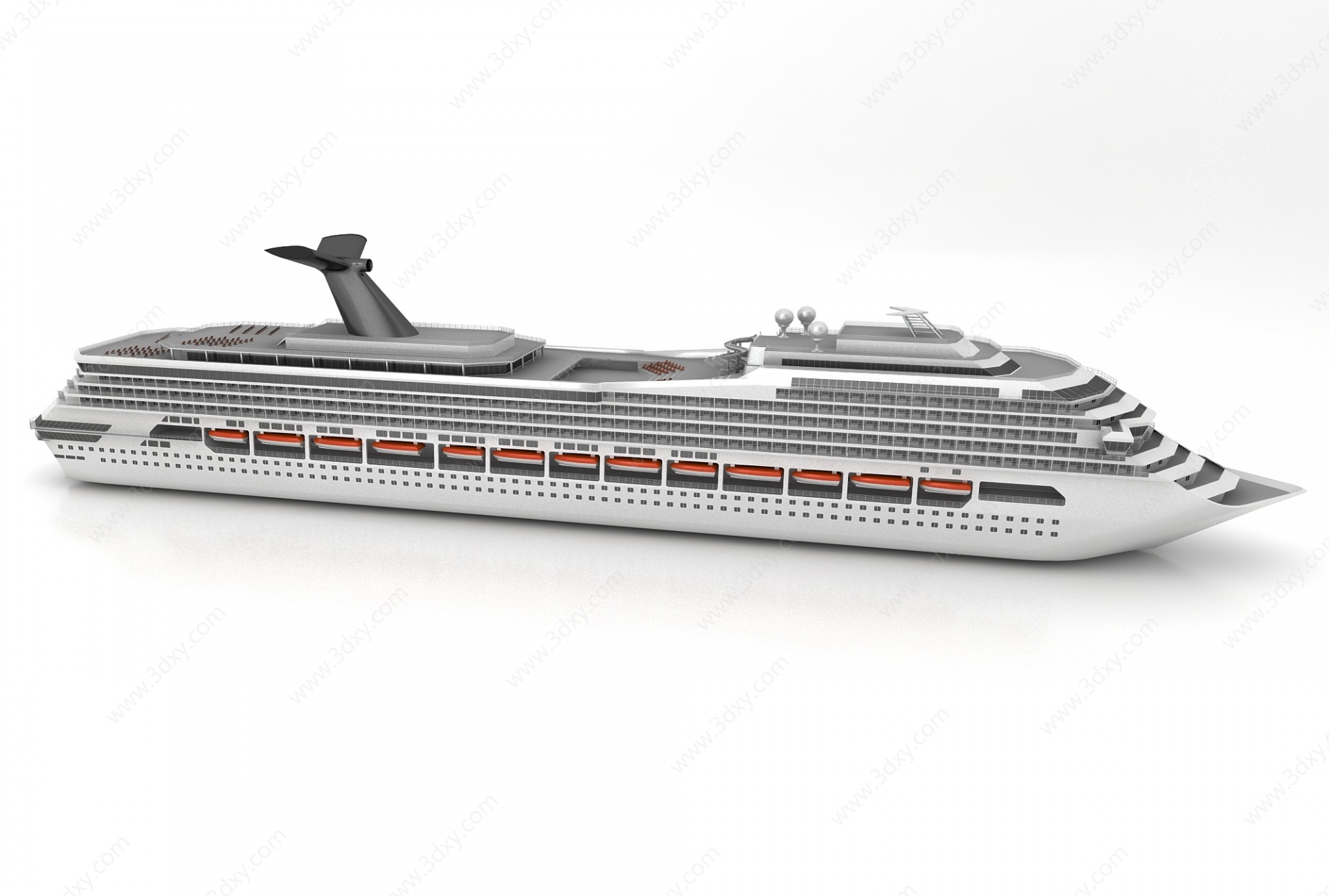 现代风格轮船3D模型