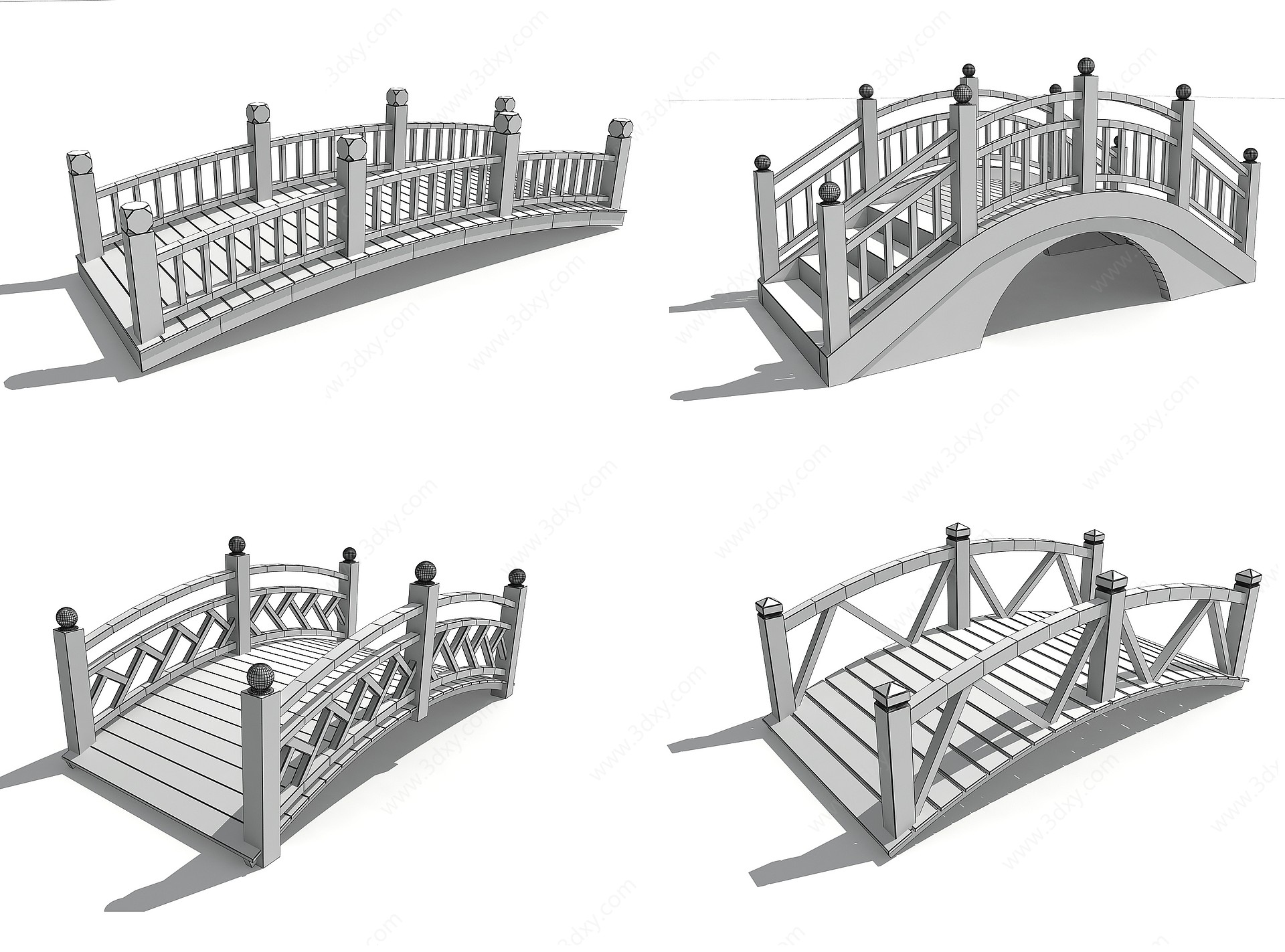 中式桥3D模型