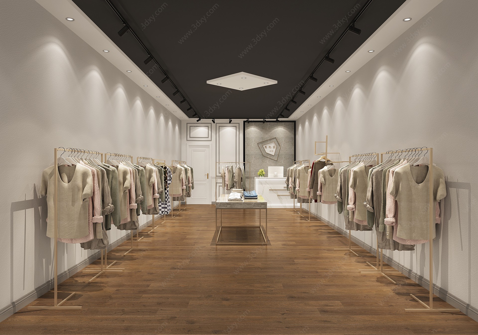 现代商场女装服装店3D模型
