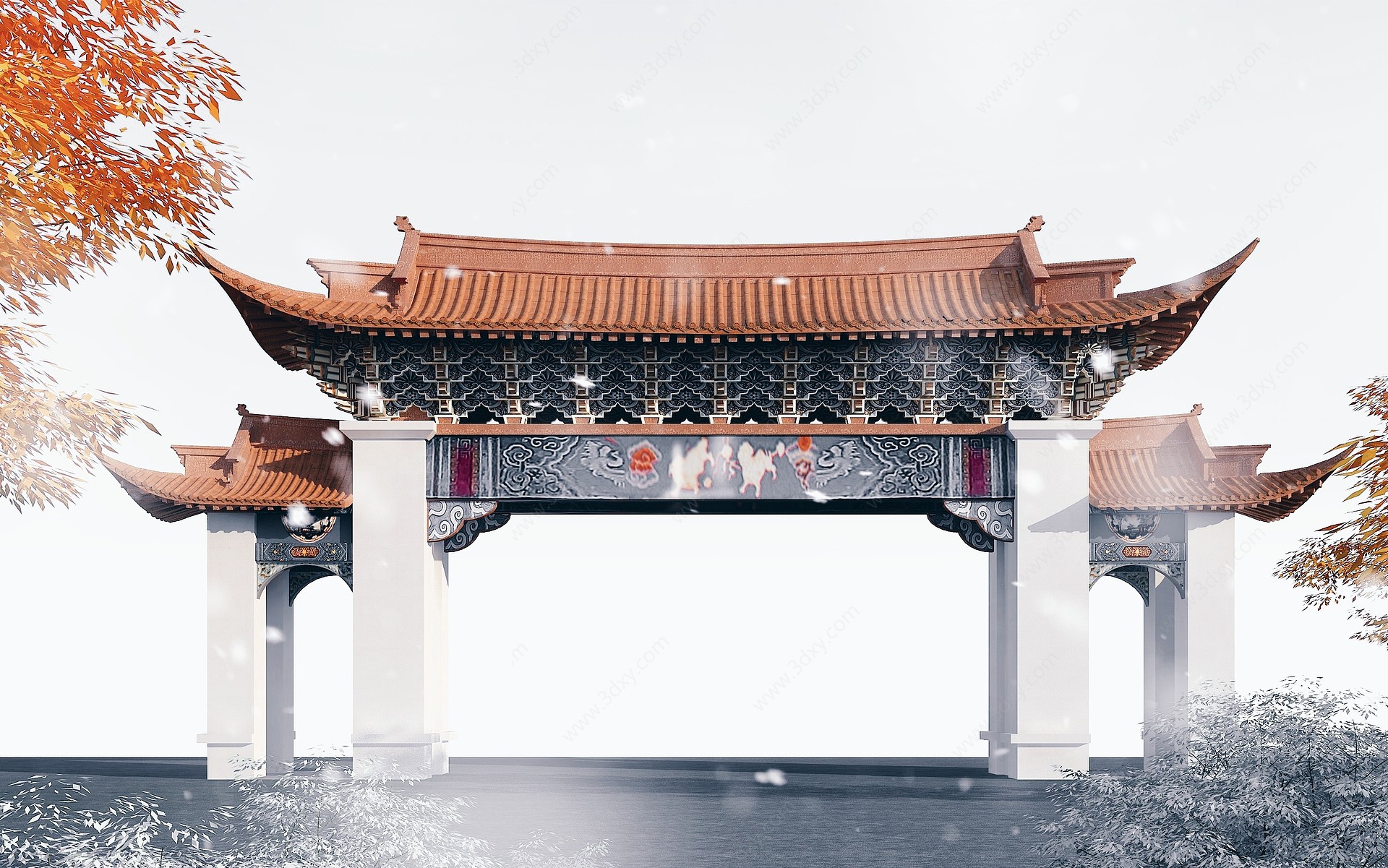 中式牌坊3D模型