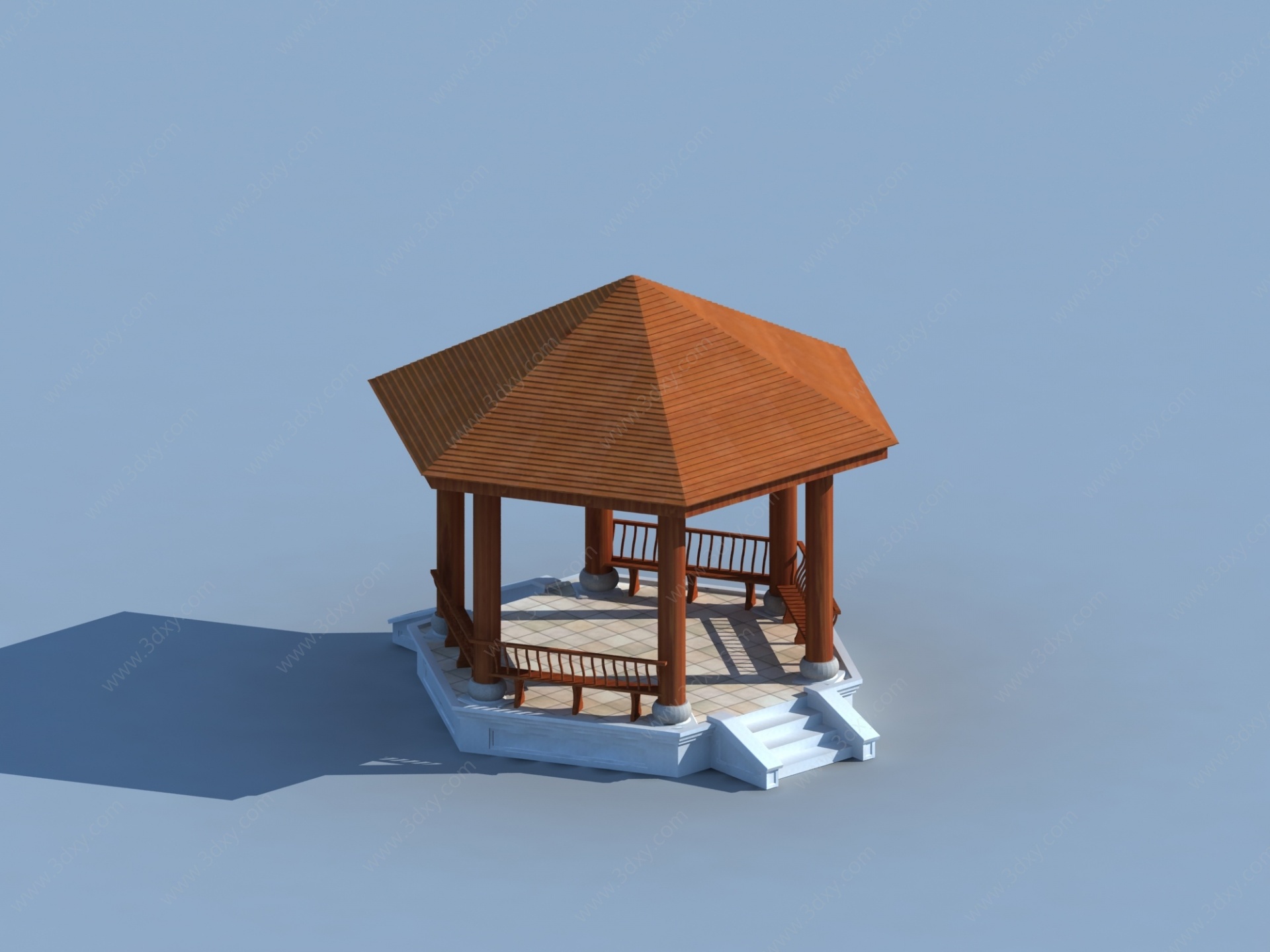 古建筑凉亭3D模型