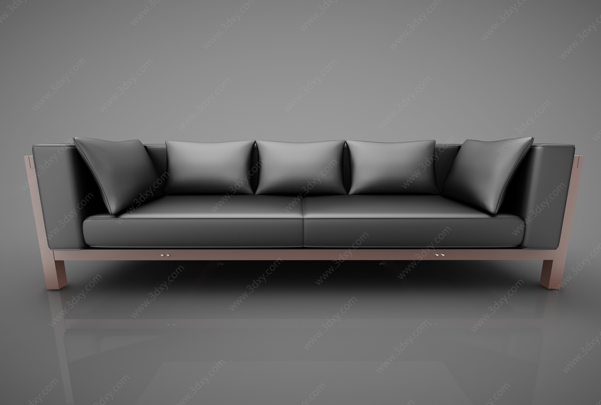 现代风格皮革沙发3D模型