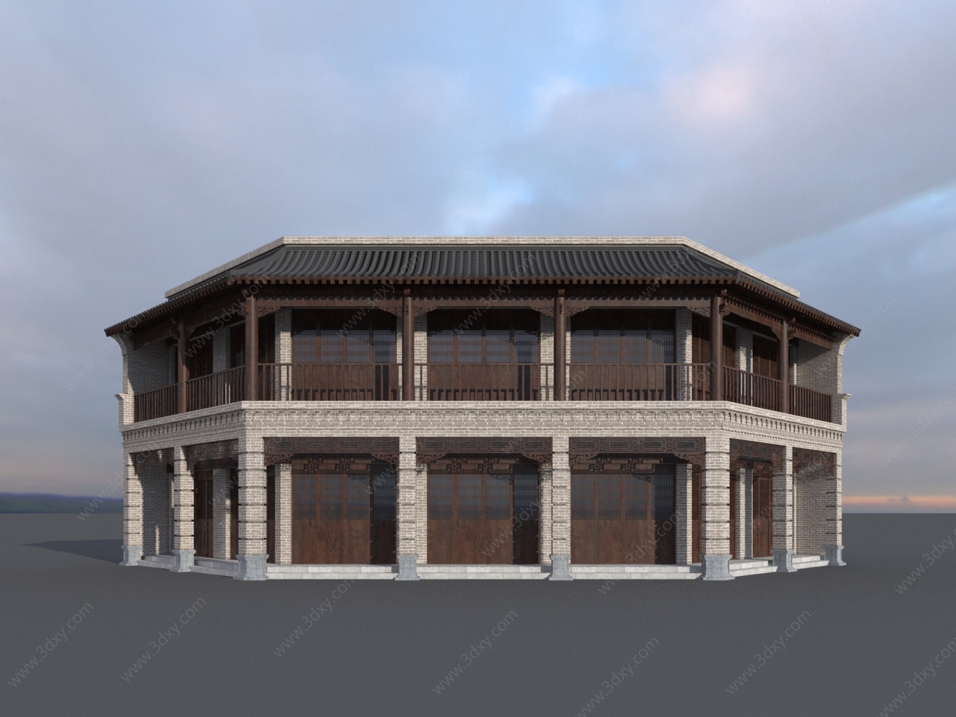 中式古建筑3D模型